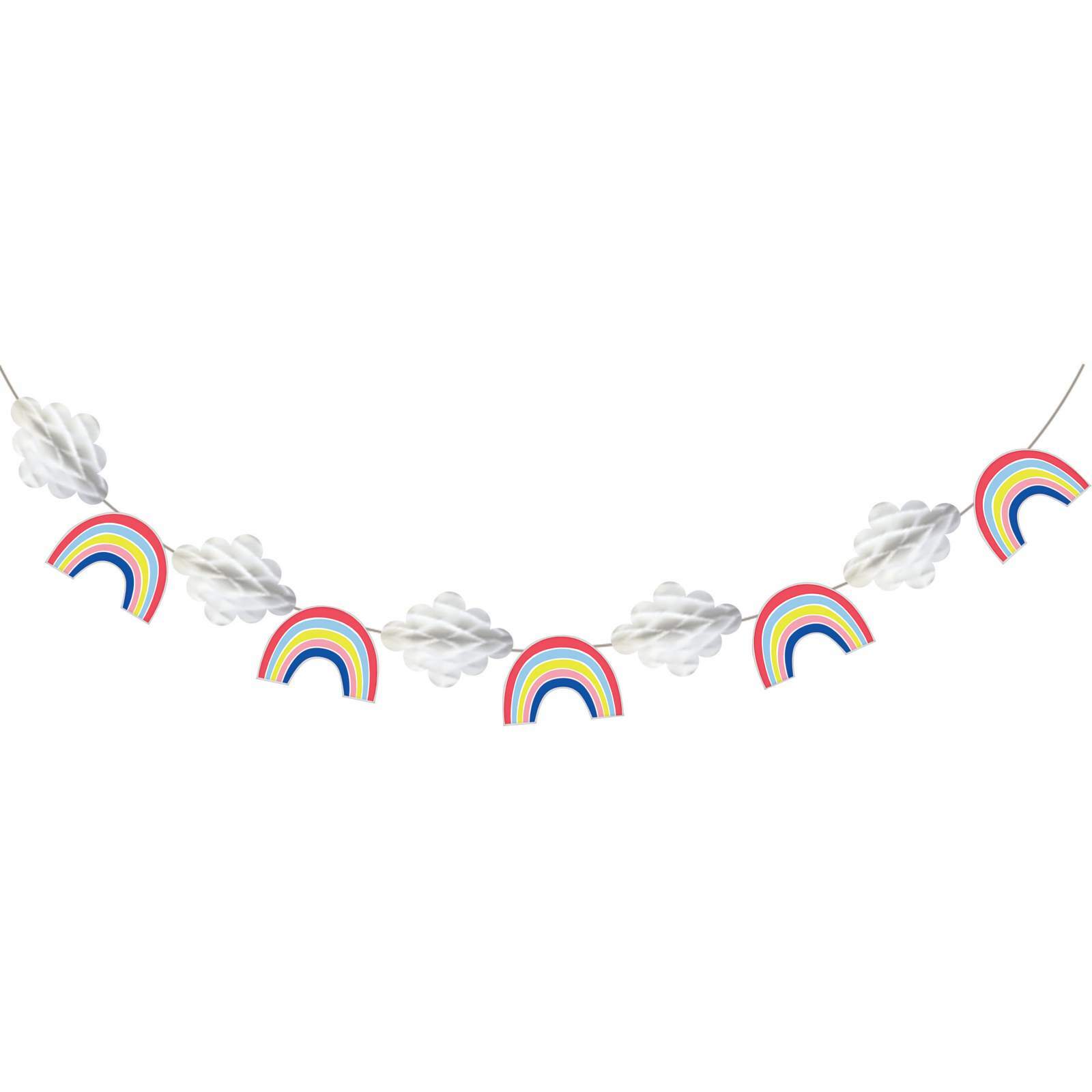 Over the Rainbow Honeycomb Garland Banner