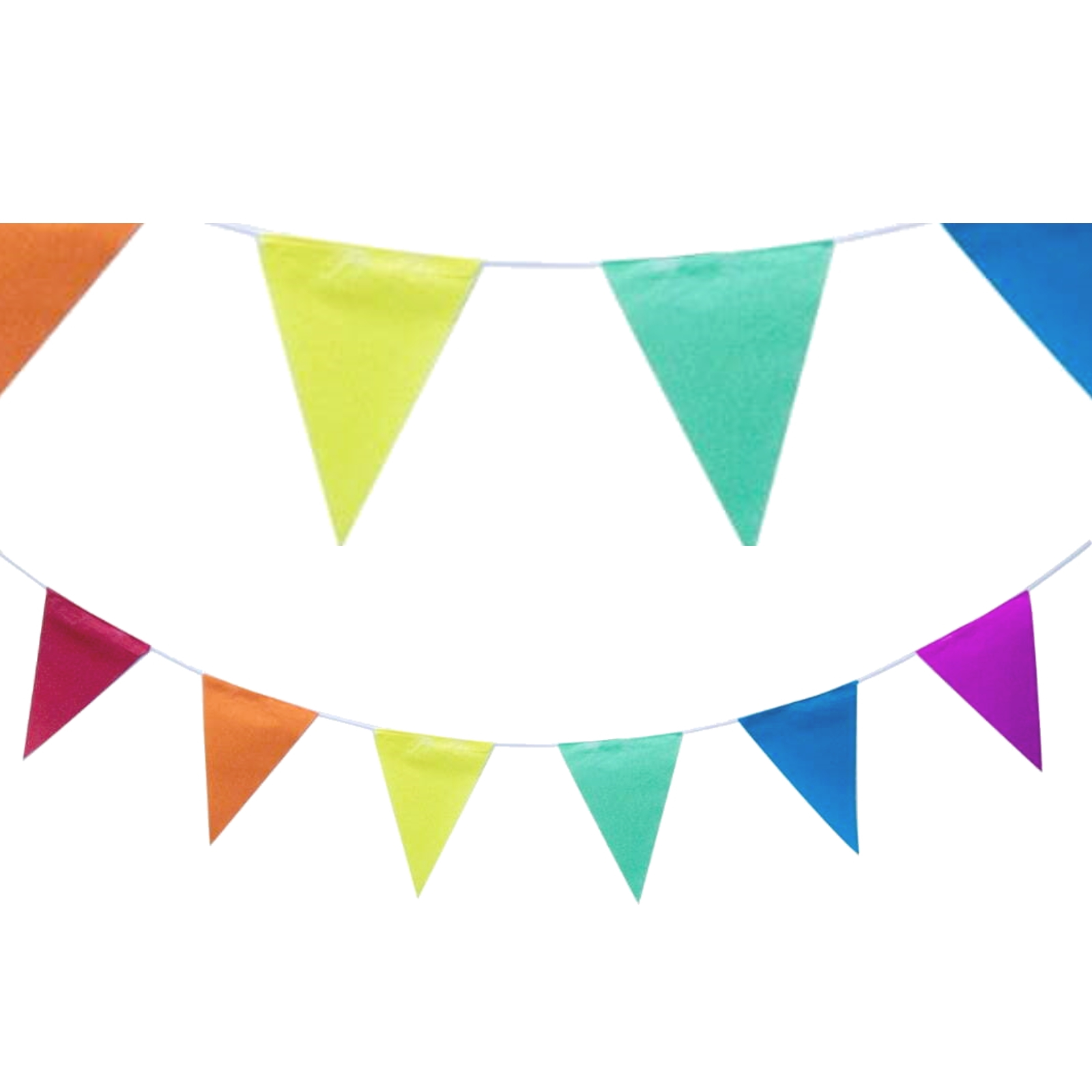 Rainbow Tissue Paper Flag Banner (10m)