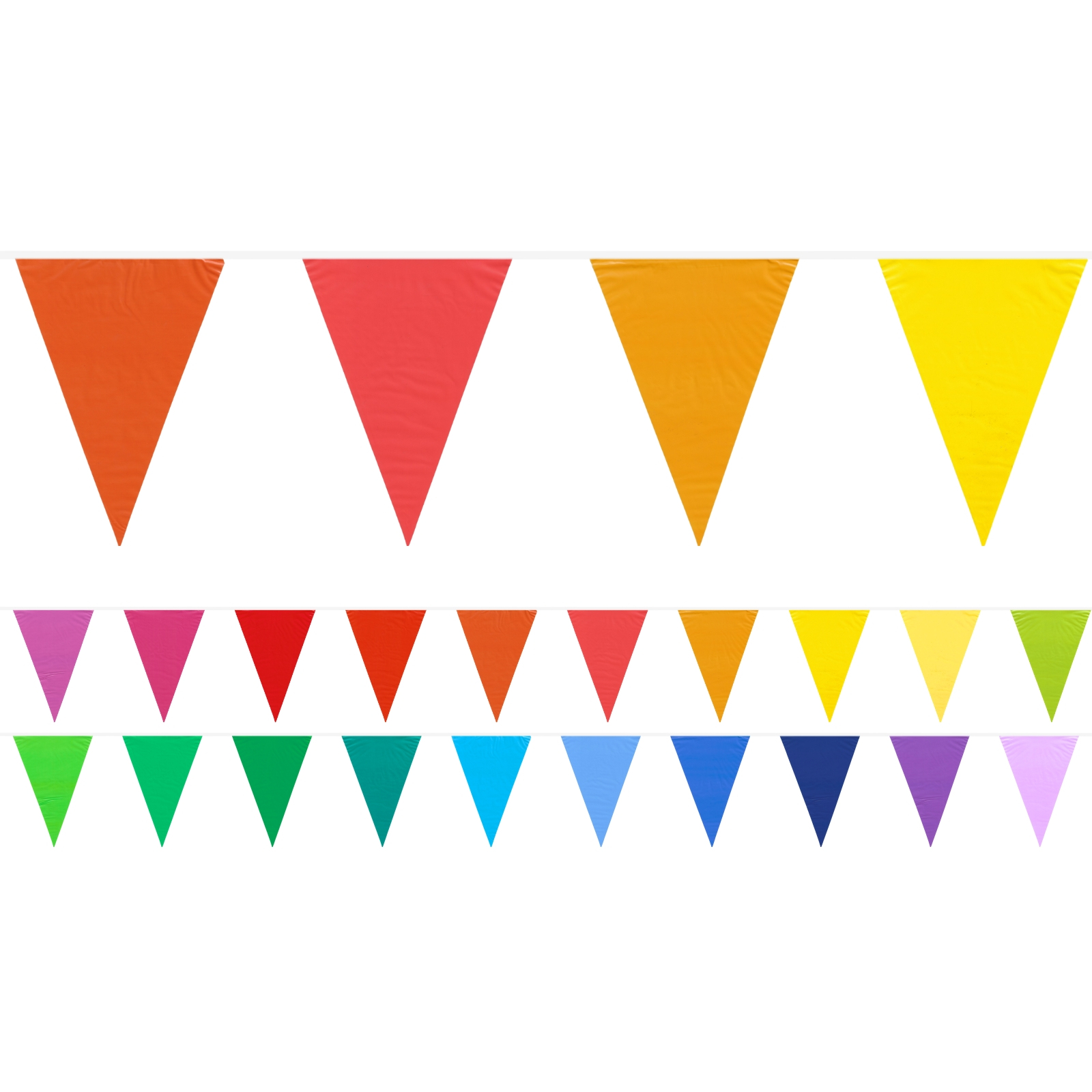 Rainbow Gradient Plastic Flag Banner (10m)
