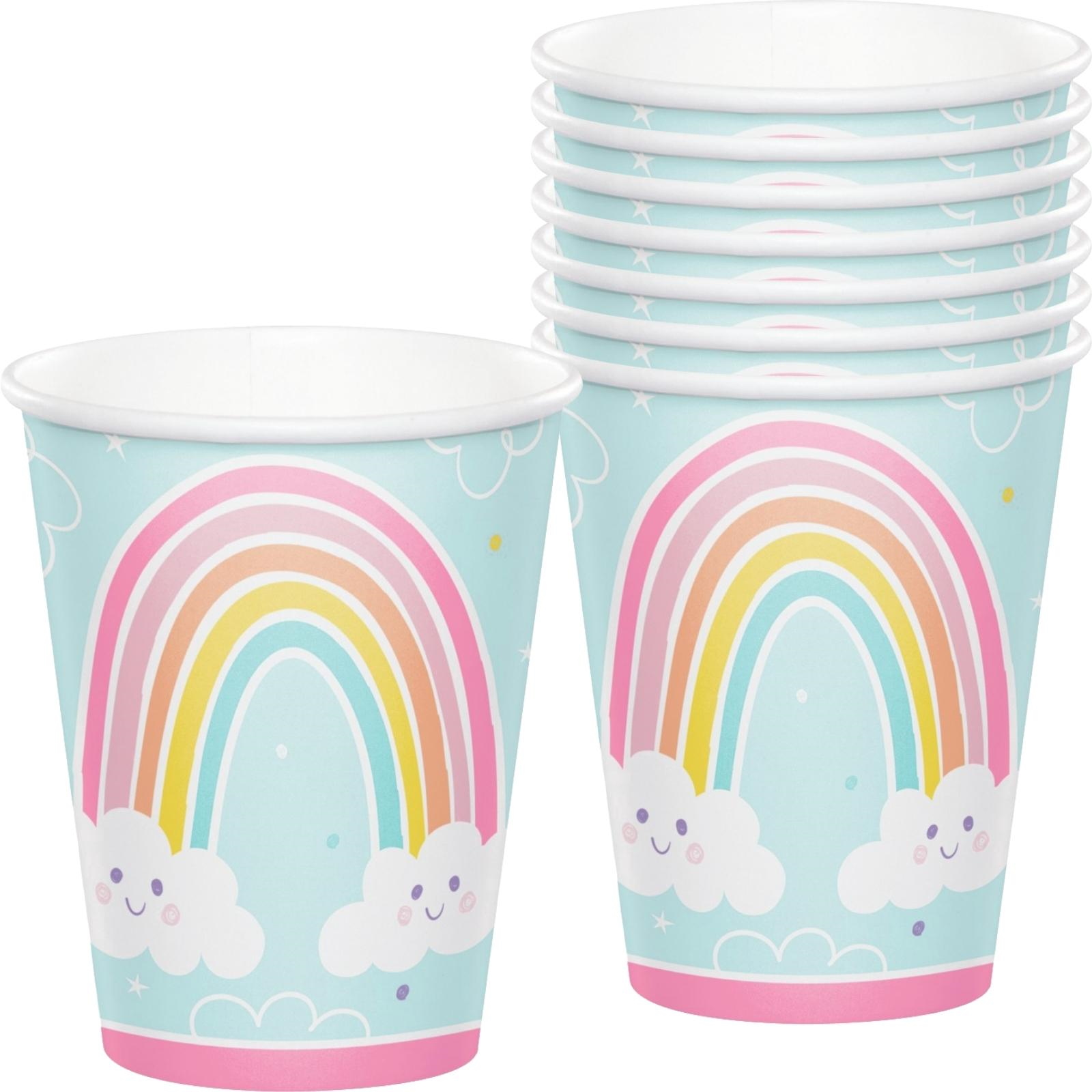 Happy Rainbow Paper Cups (Pack of 8)