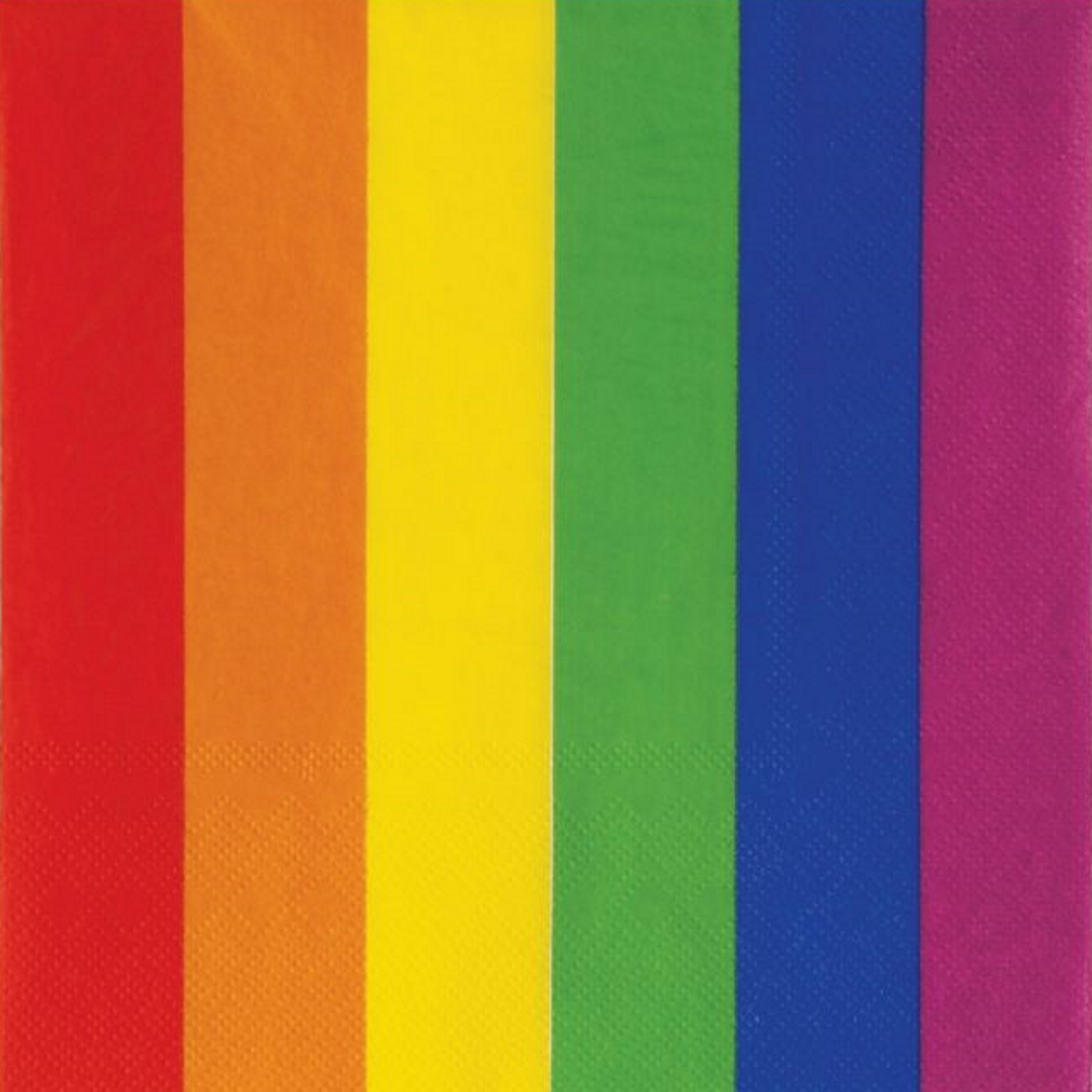 Rainbow Striped Large Napkins / Serviettes (Pack Of 16)
