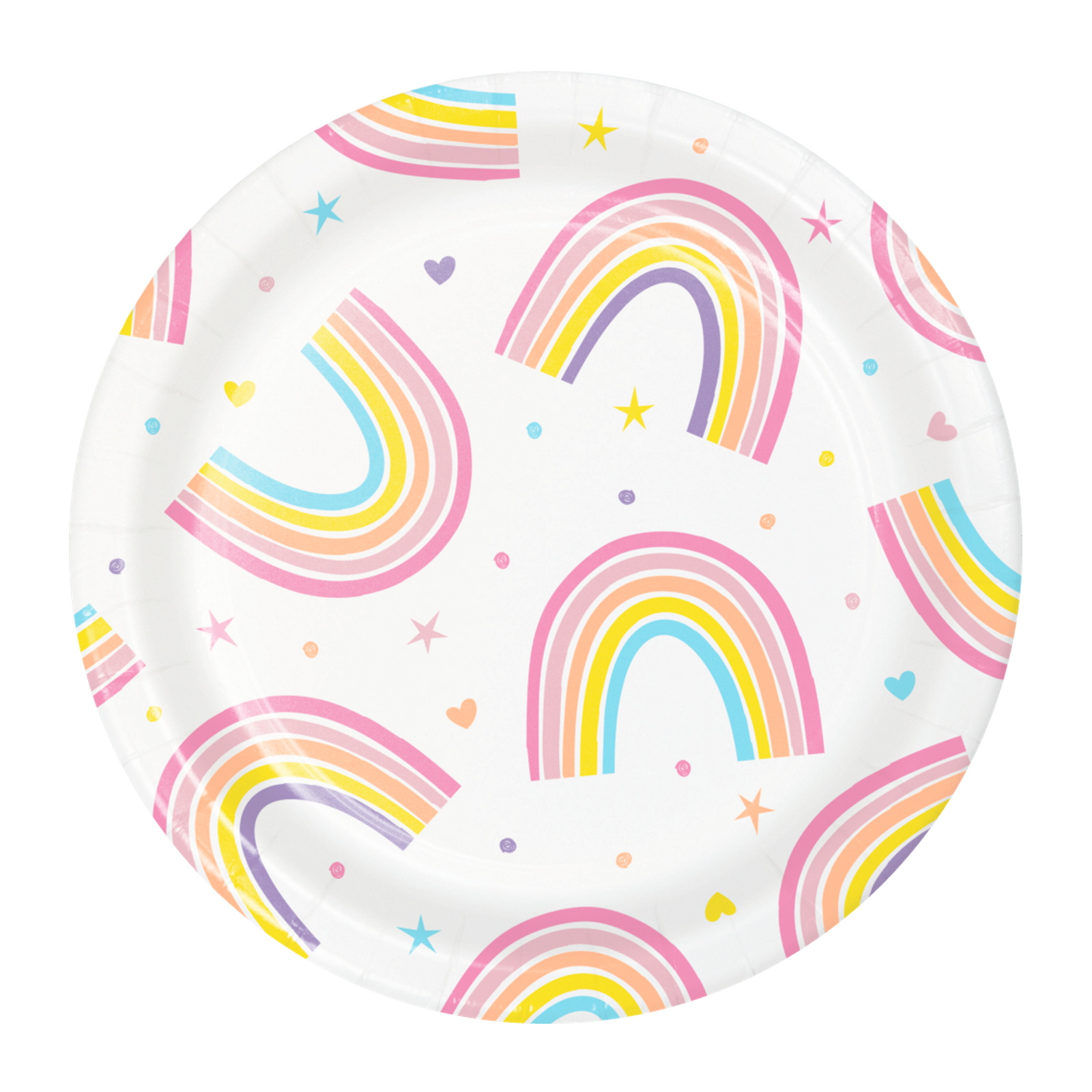 Happy Rainbow Small Paper Plates (Pack of 8)