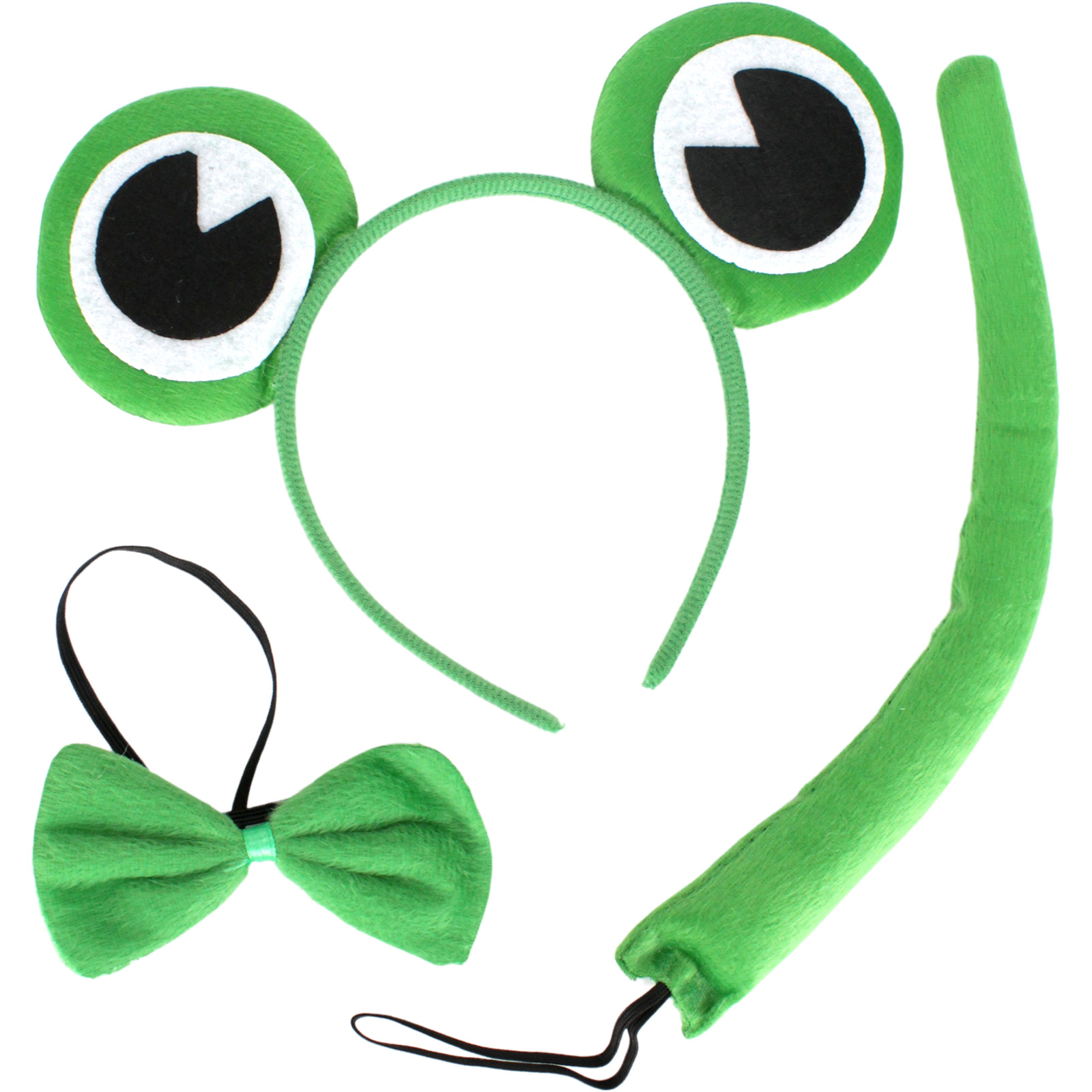 Green Frog Ears and Tail Costume Set