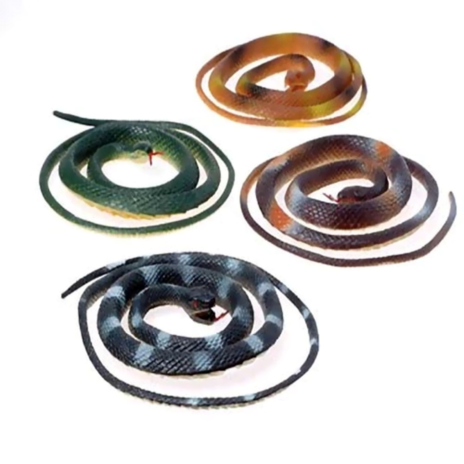 Plastic Coiled Snakes (Pack of 12)
