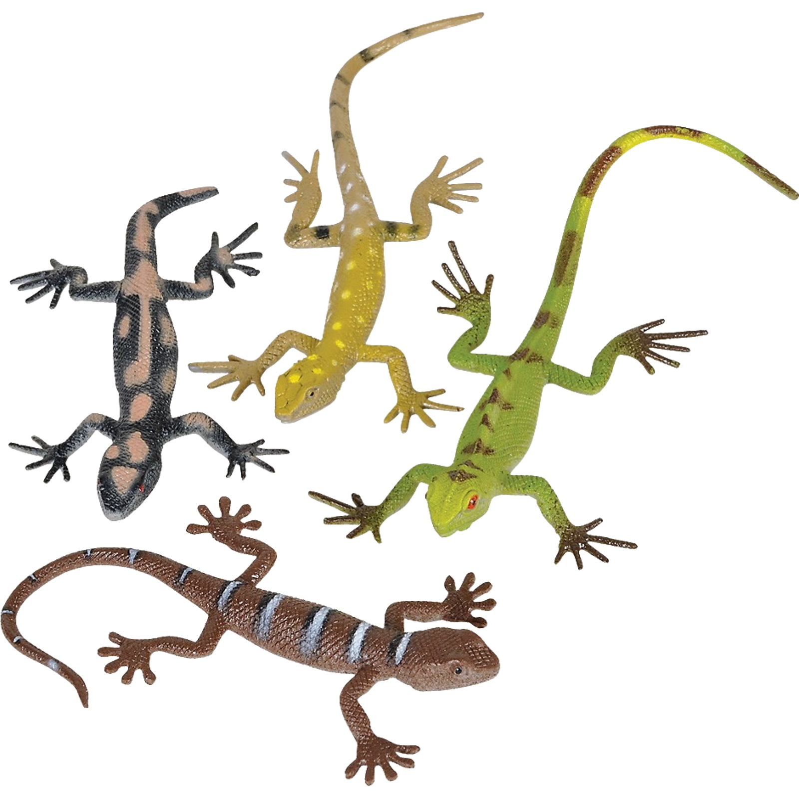 Assorted Plastic Lizard Toys (Pack of 12)