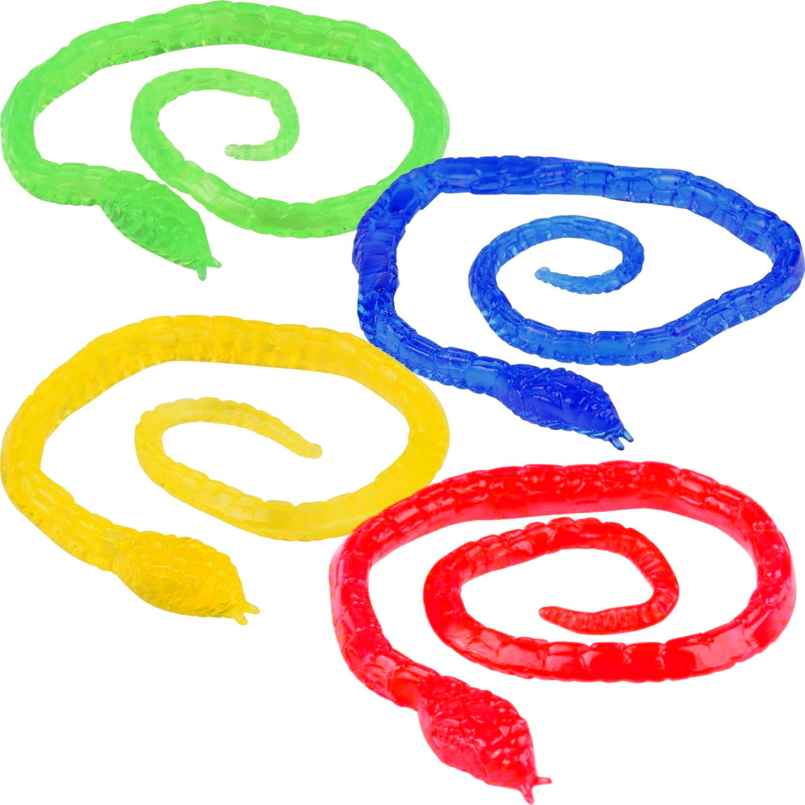 Coloured Sticky Snakes (Pack of 12) 