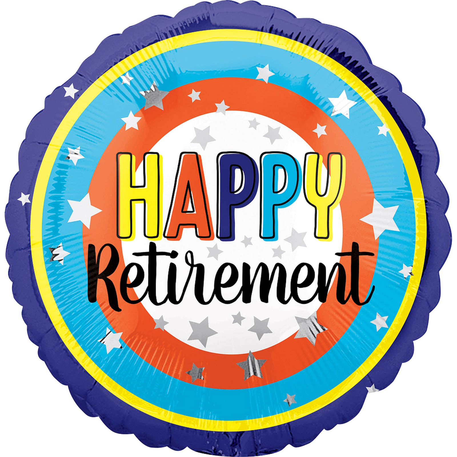 Colourful Happy Retirement Foil Helium Balloon