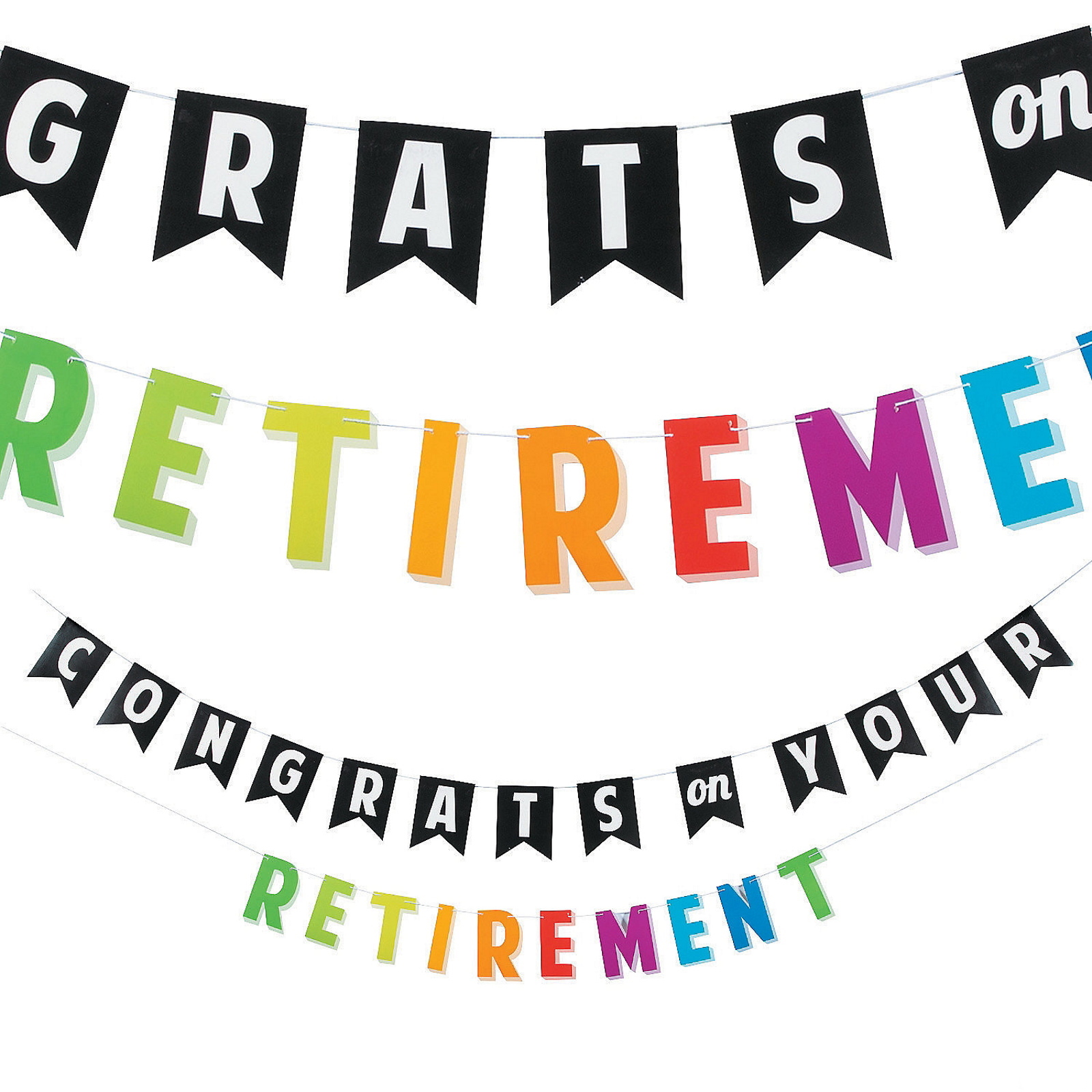 Congrats on your Retirement Garland Banner