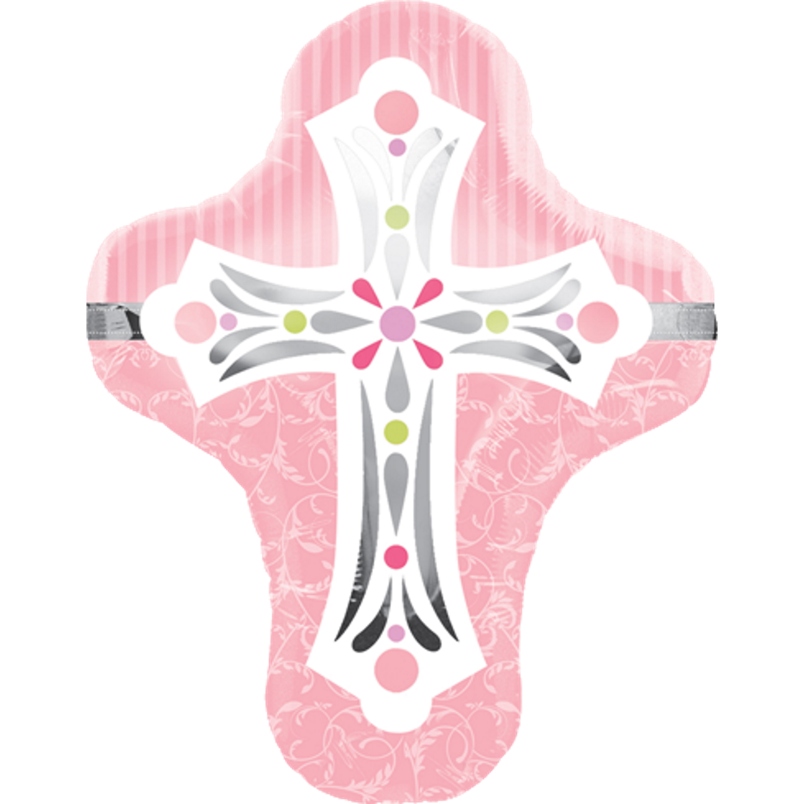 Pink Cross Supershape Foil Balloon 71cm