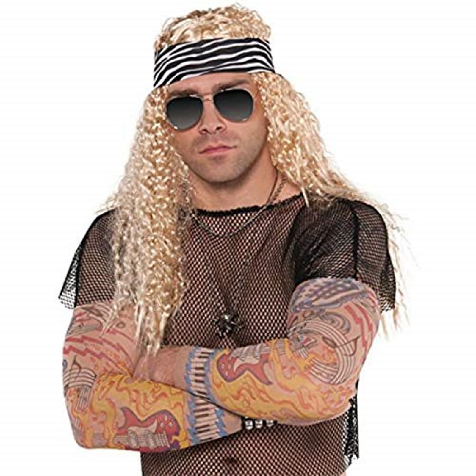Adult Rocker Costume Tattoo Sleeves (1 Pair)