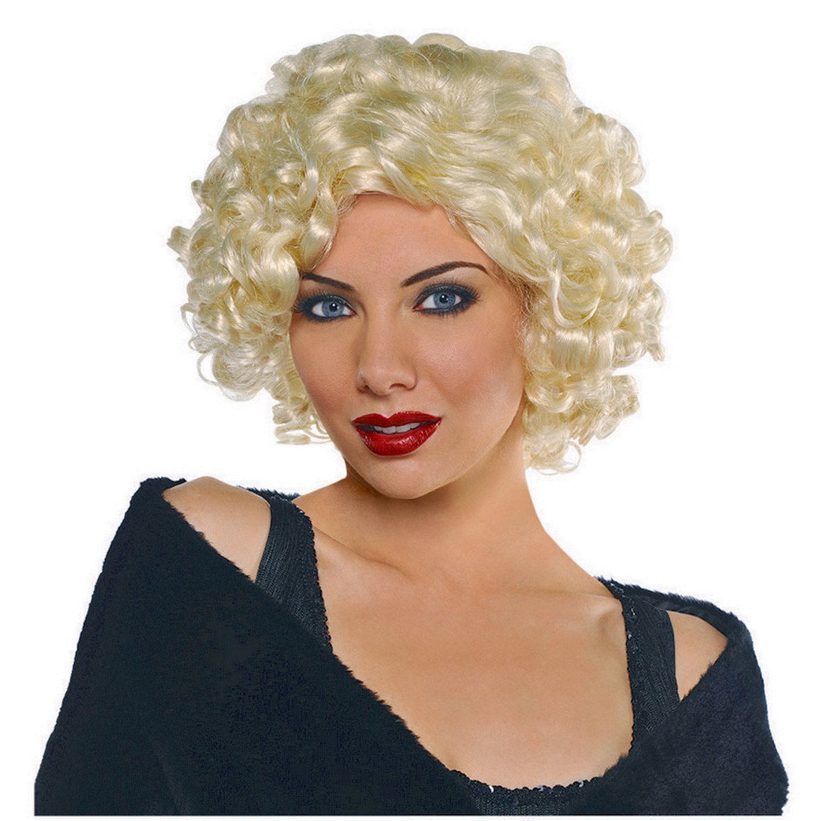 Adult Short Starlet Curly Blonde Wig