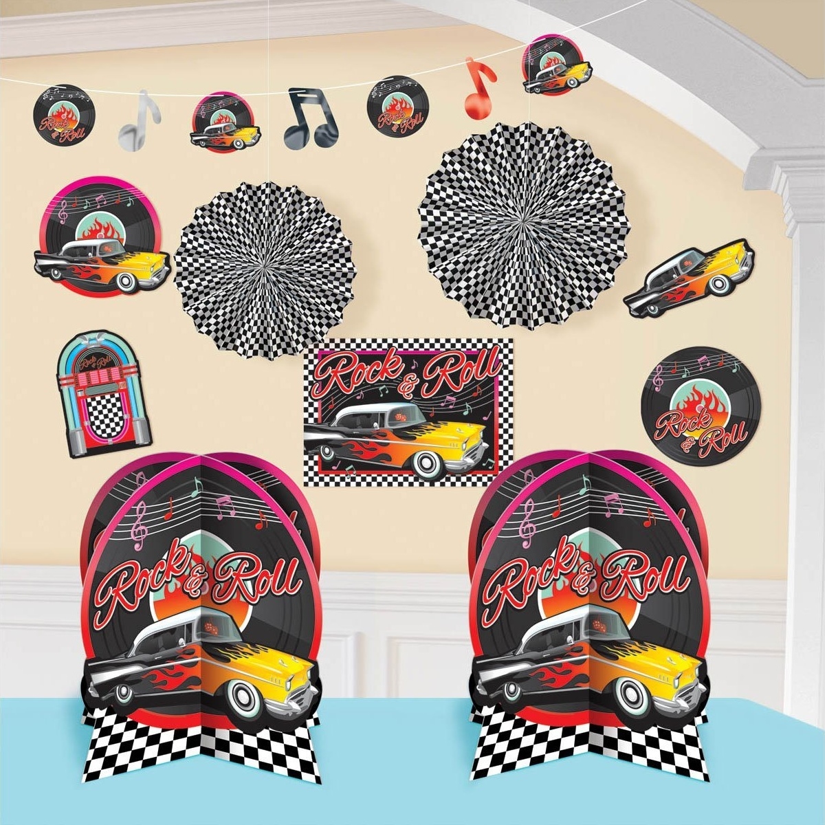 Classic 50's Rock and Roll Party Room Decorating Kit