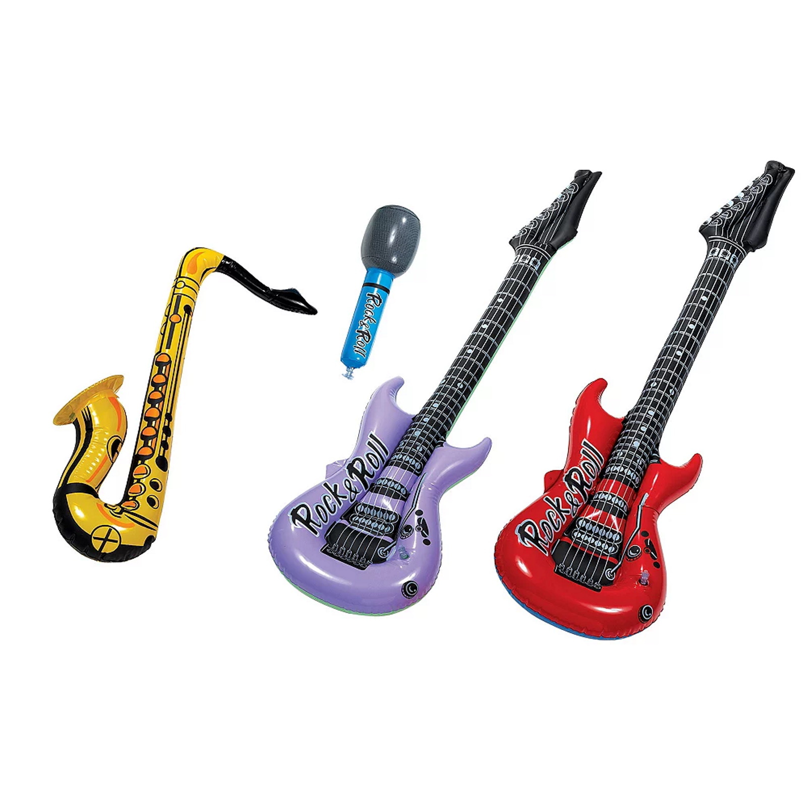 Inflatable Rock Band Instruments (Pack of 4)