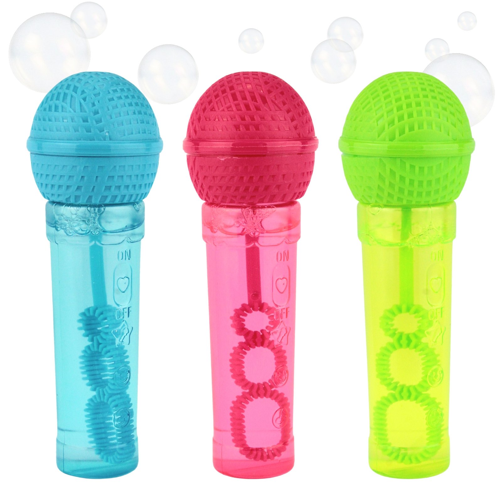 Pack of 3 Microphone Shaped Bubble Tubes