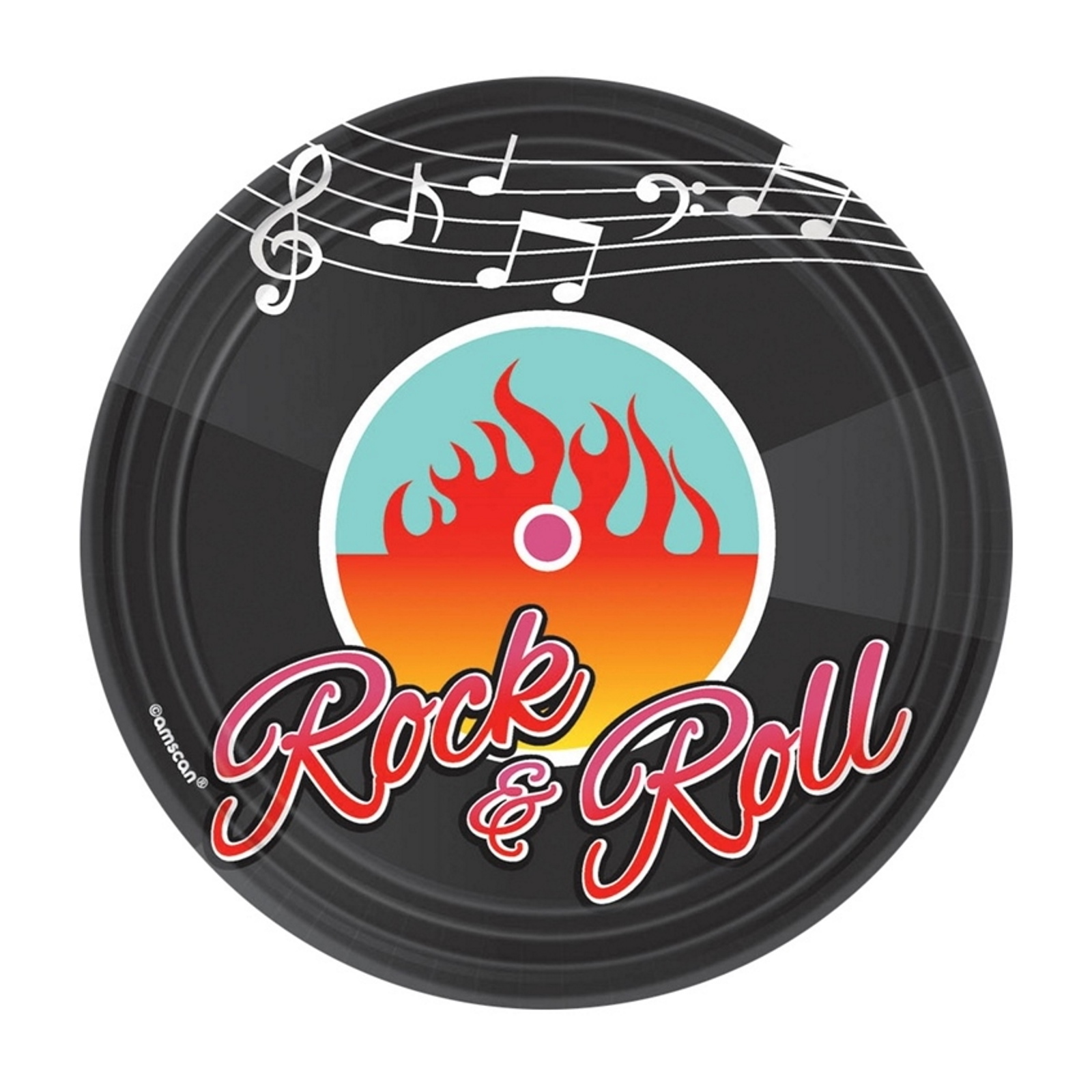 Classic 50's Rock and Roll Small Paper Plates (Pack of 8)