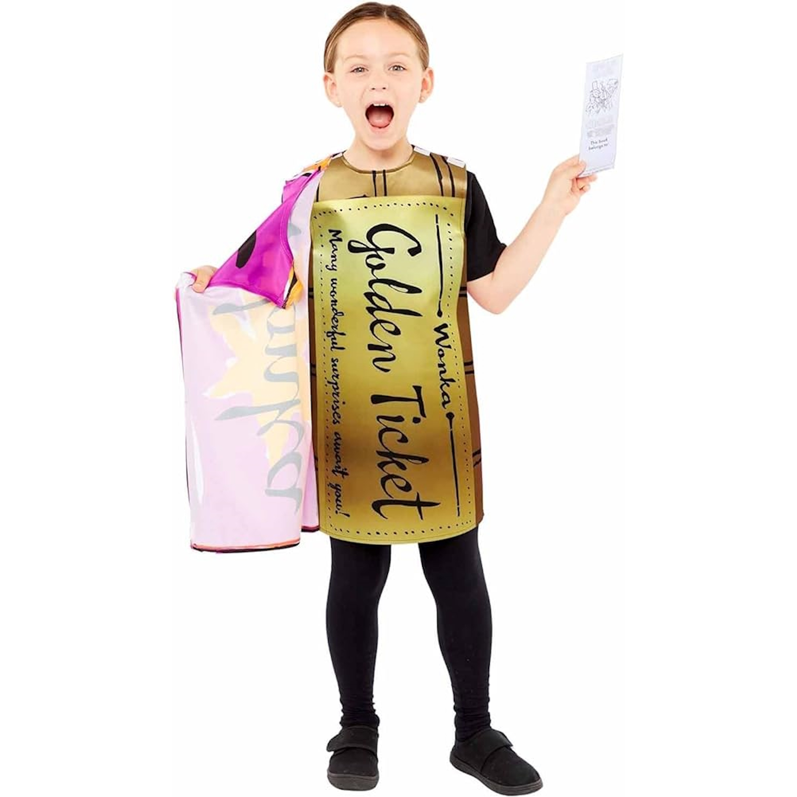Roald Dahl Charlie and the Chocolate Factory Golden Ticket Child Costume