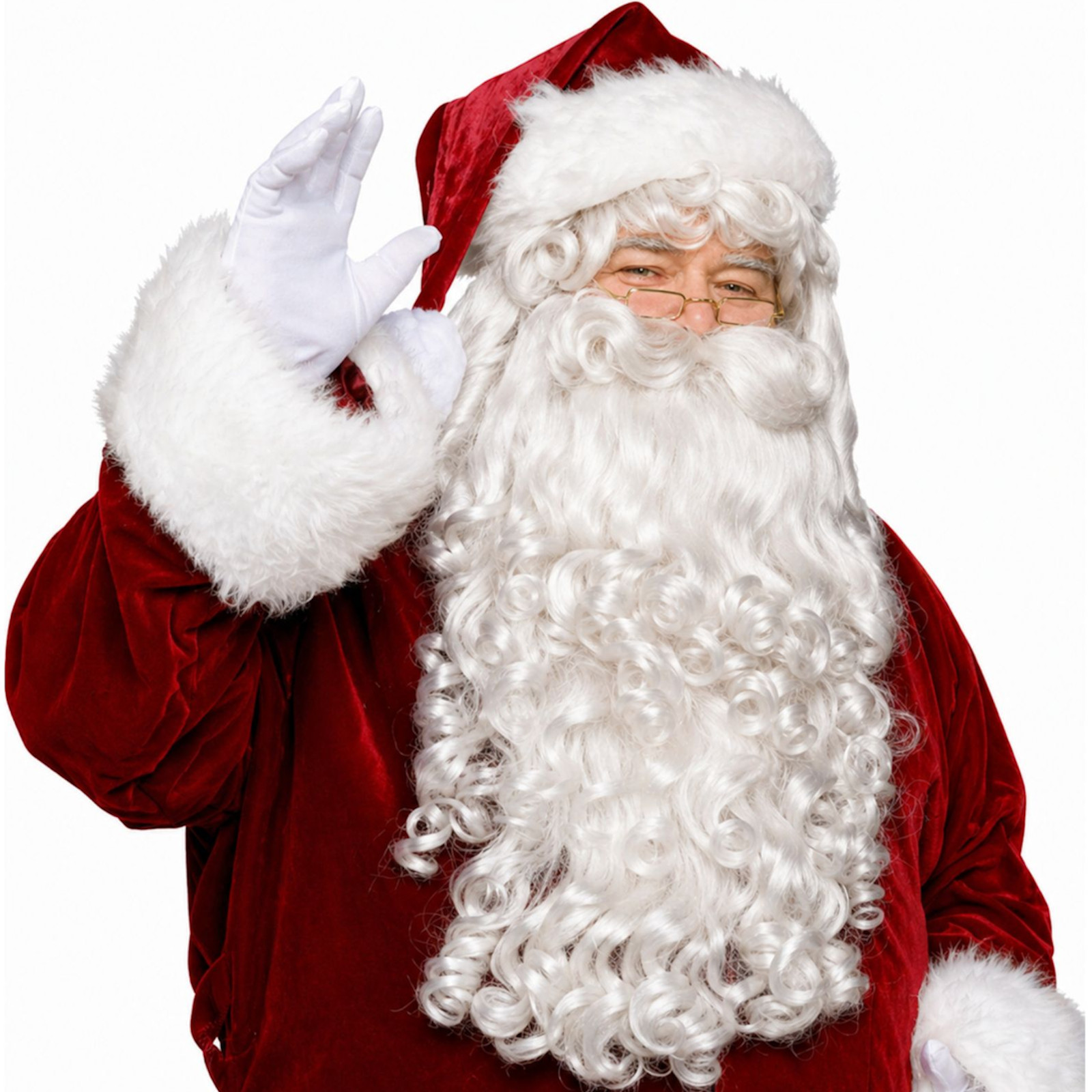 Professional Santa Claus Adult Wig and Beard Set