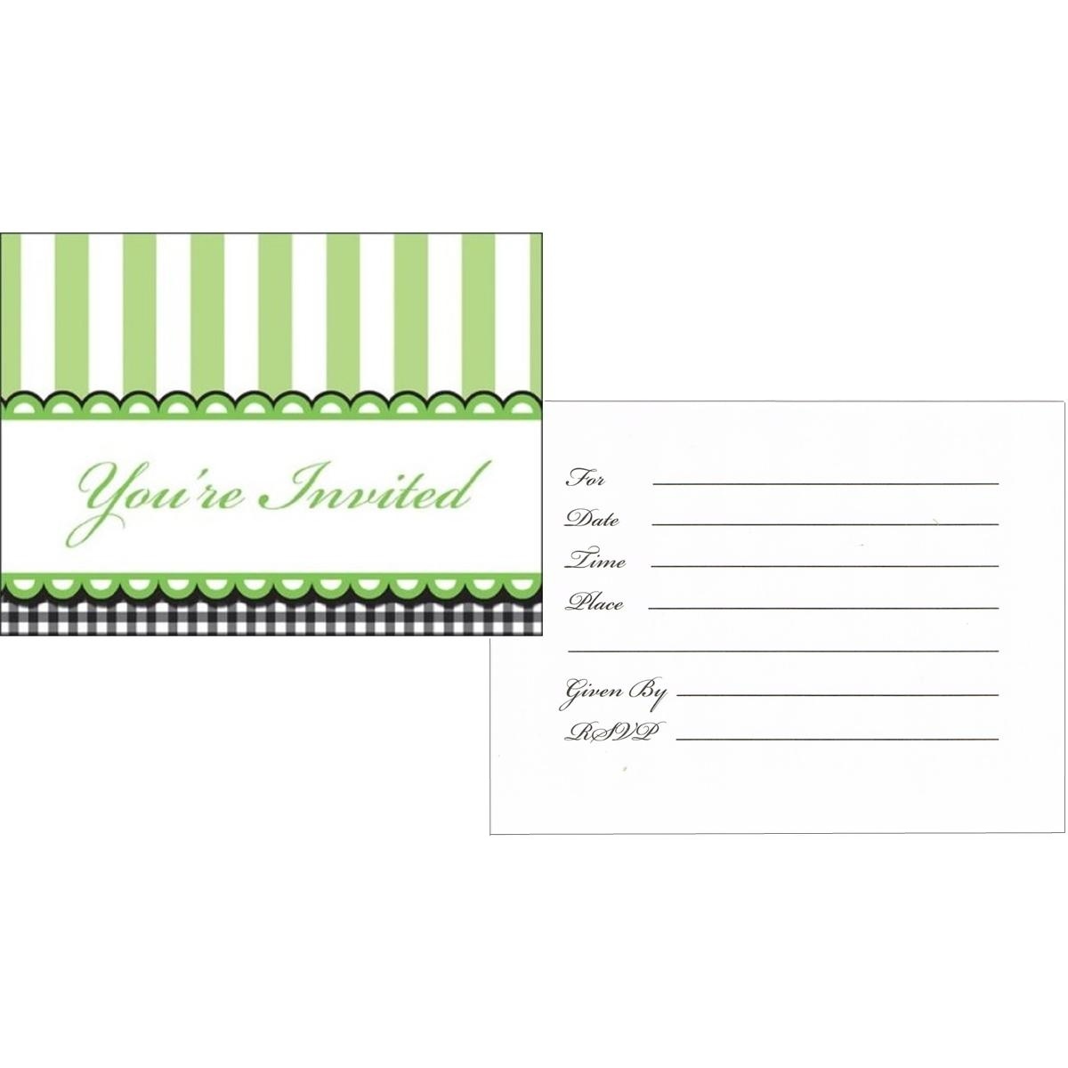 Sweet Baby Feet Green Baby Shower Invitations (Pack of 8)