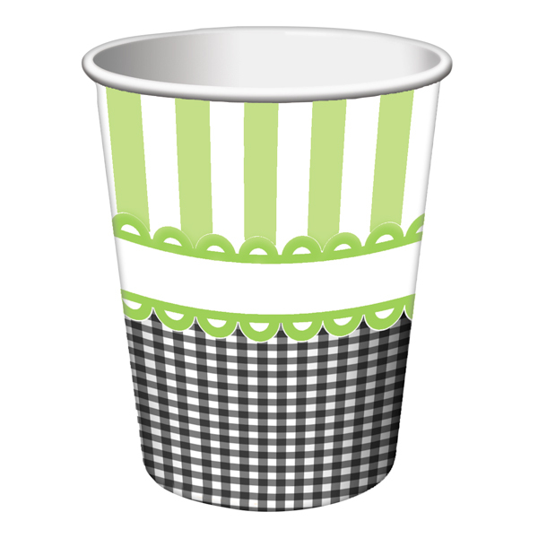 Sweet Baby Feet Green Paper Cups (Pack of 8)