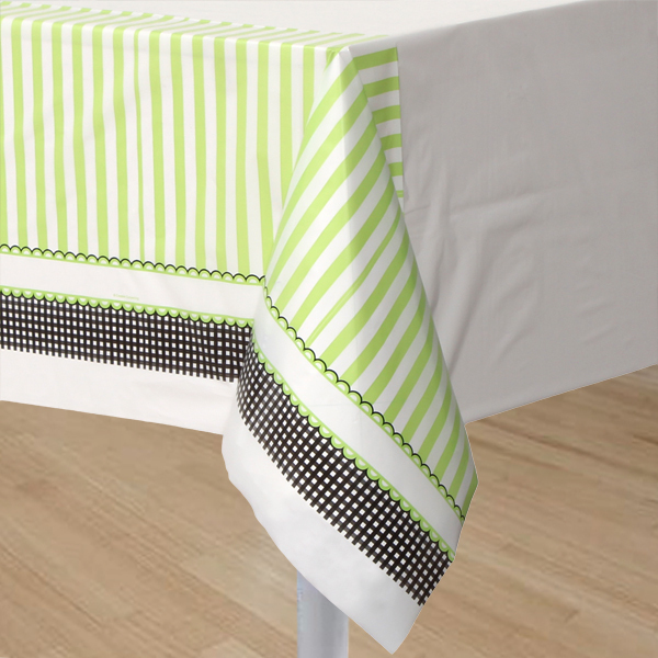 Sweet Baby Feet Green Plastic Tablecloth