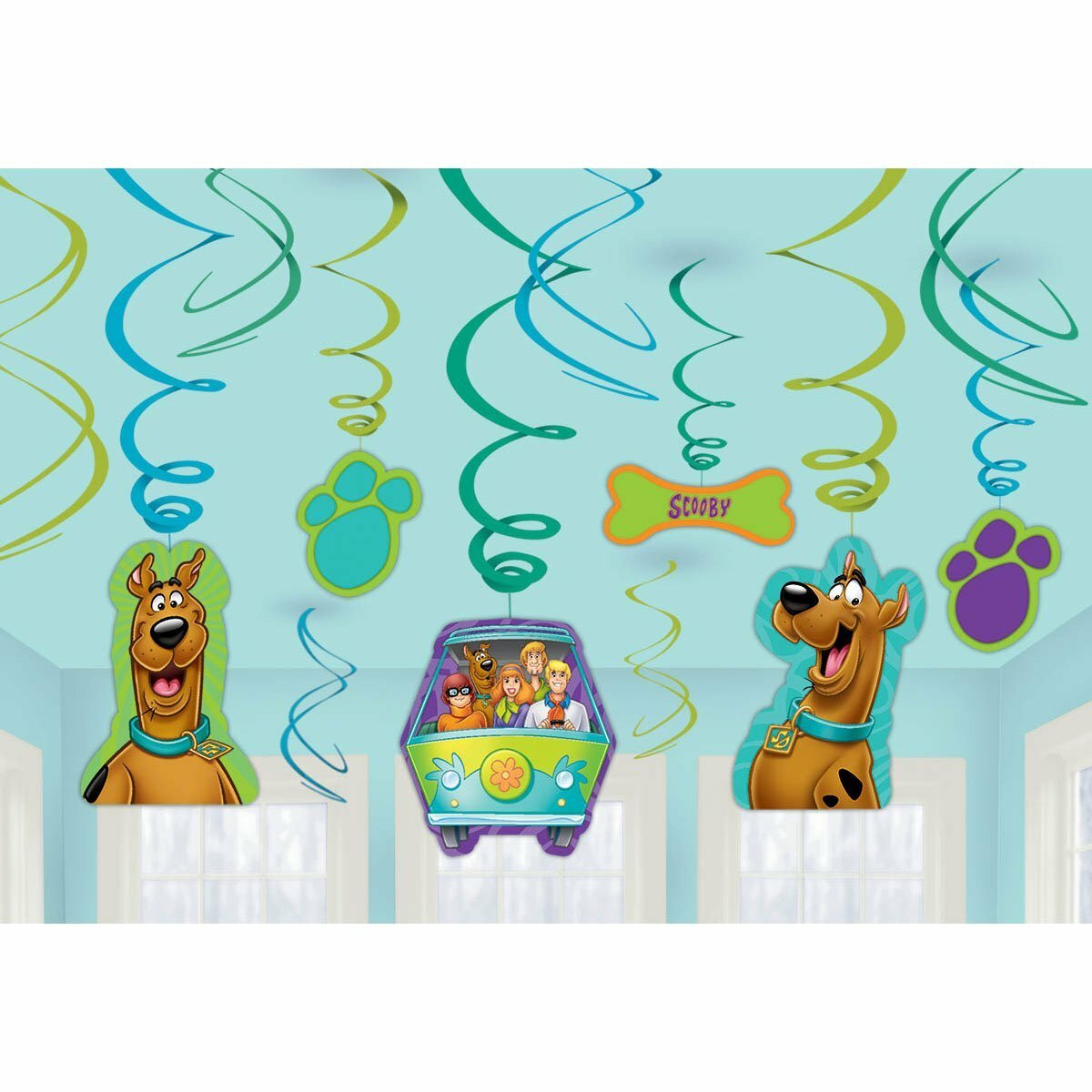 Scooby Doo Swirl Decorations (Pack of 12)