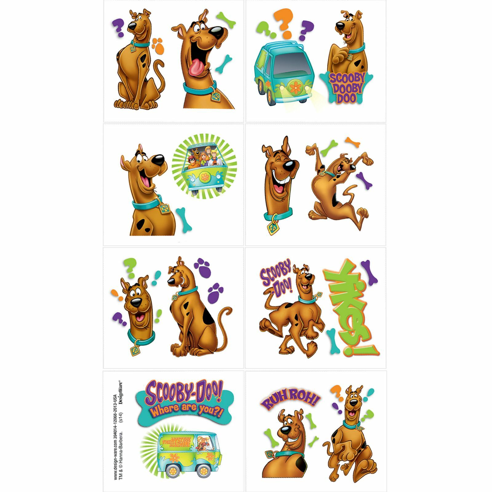 Scooby Doo Tattoos (1 Sheet)