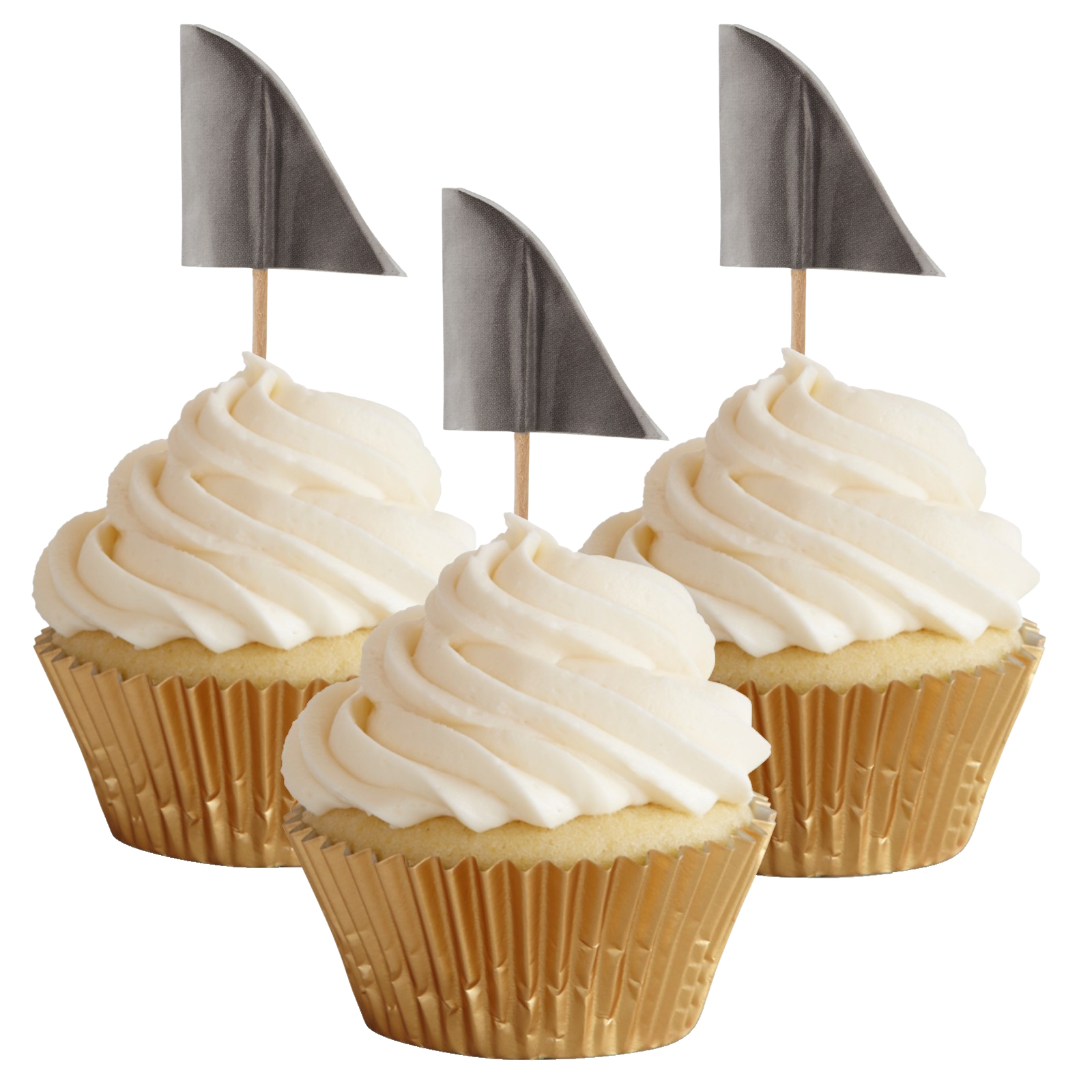 Shark Fin Cupcake Picks (Pack of 50) 