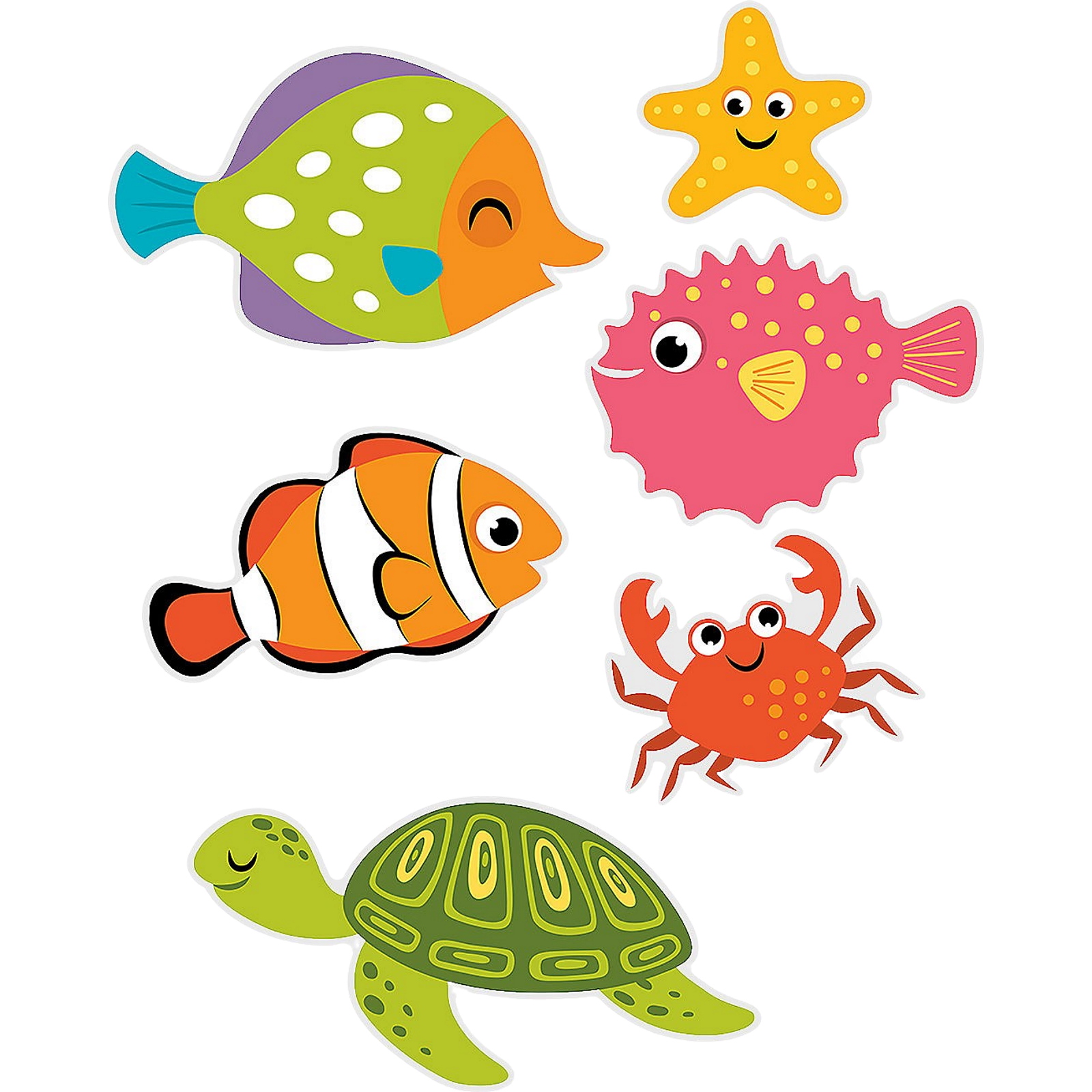 Under the Sea Friends Cutout Wall Decorations (Pack of 6)