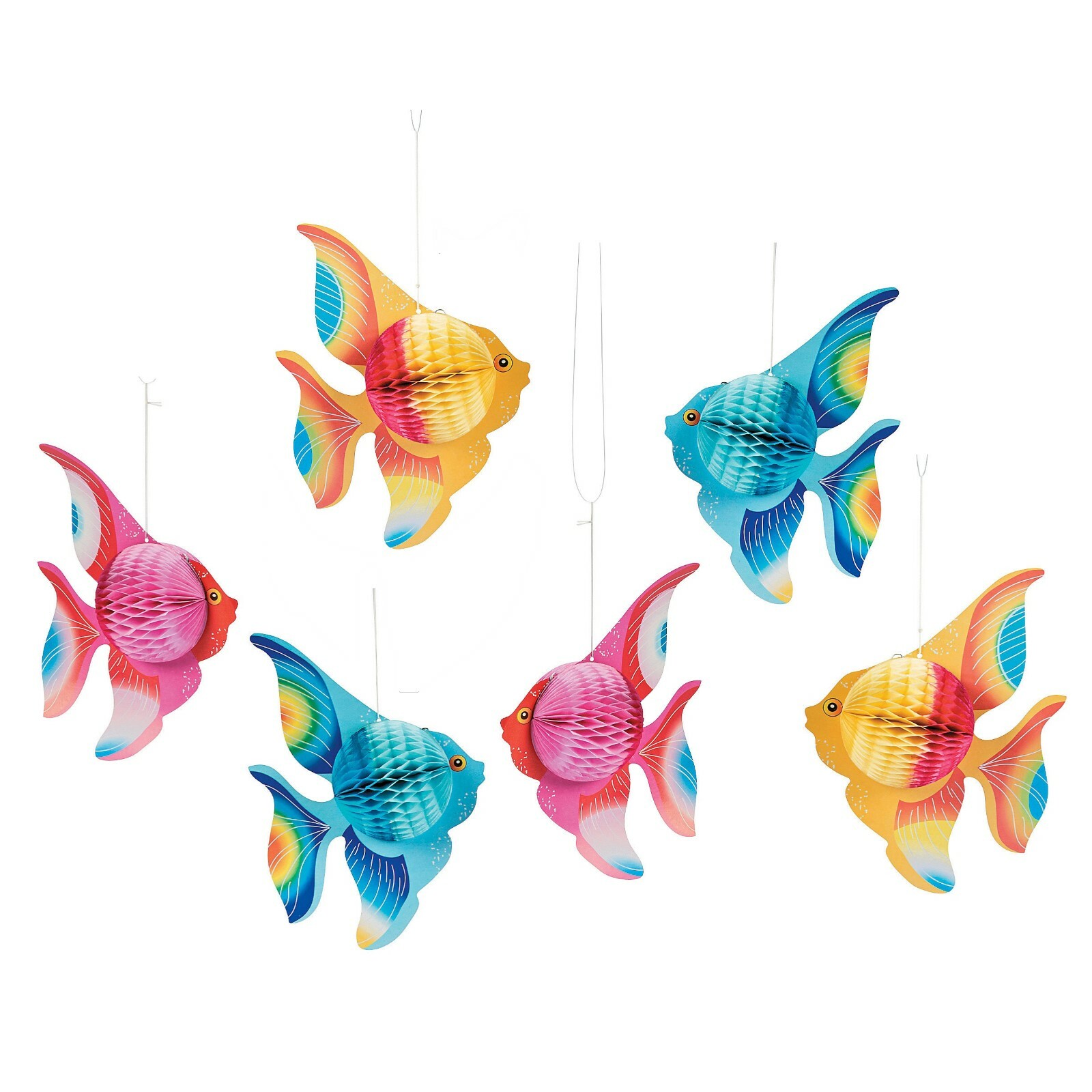 Tropical Fish Tissue Decorations (Pack of 6)