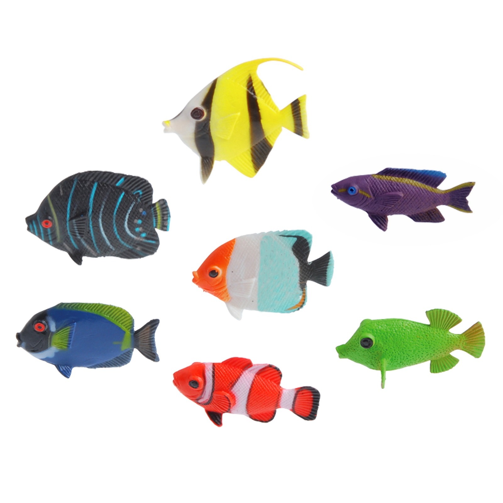Mini Plastic Tropical Fish (Pack of 12)