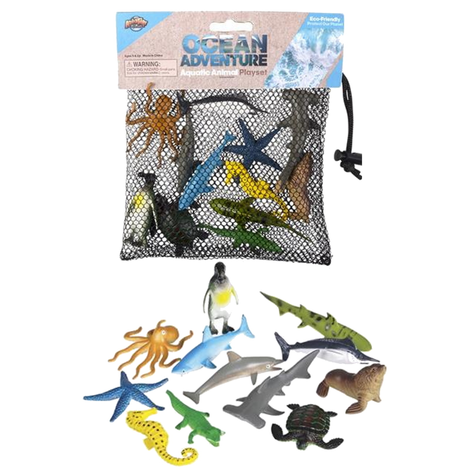 Small Plastic Aquatic Sea Animals (Pack of 12)
