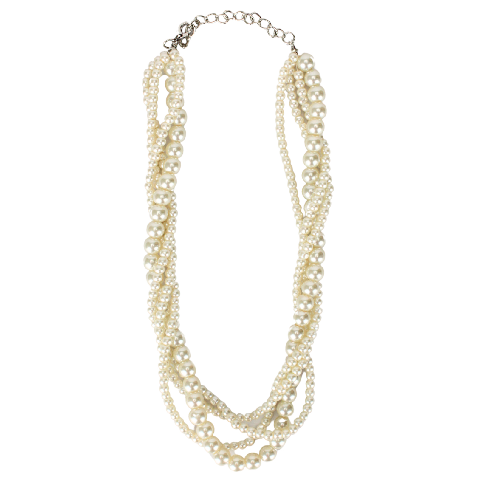 Twisted Pearl Beaded Necklace 