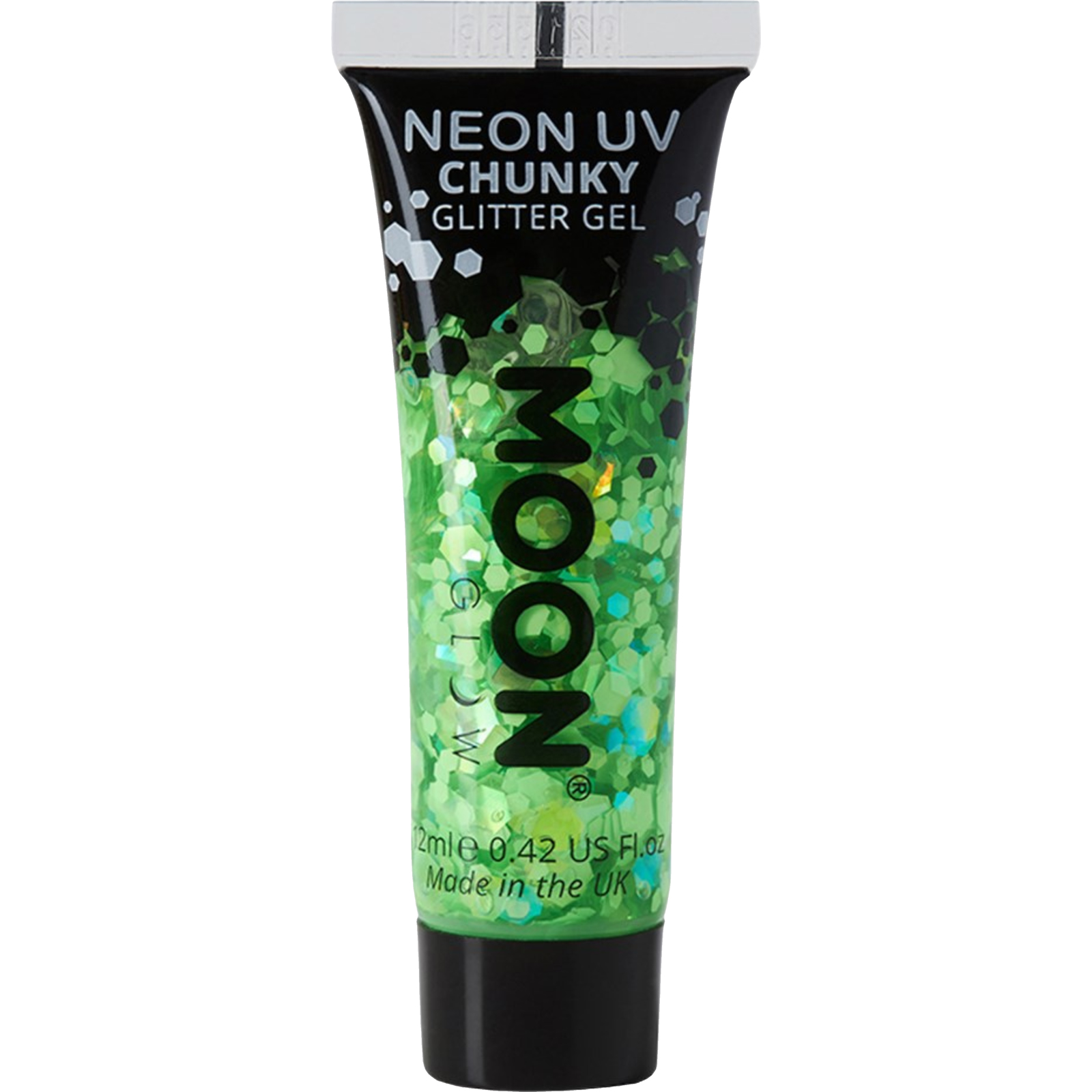 Moon Glow Green Neon UV Chunky Glitter Gel 12ml