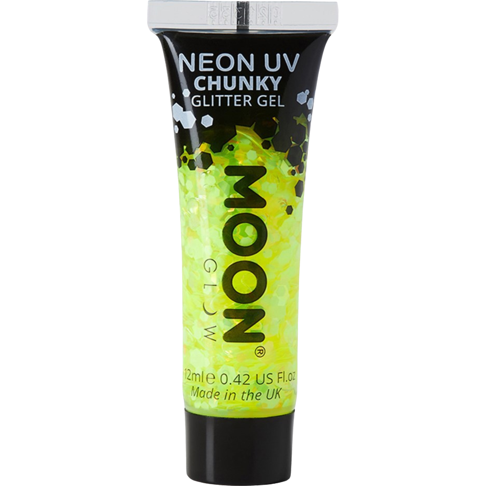 Moon Glow Yellow Neon UV Chunky Glitter Gel 12ml