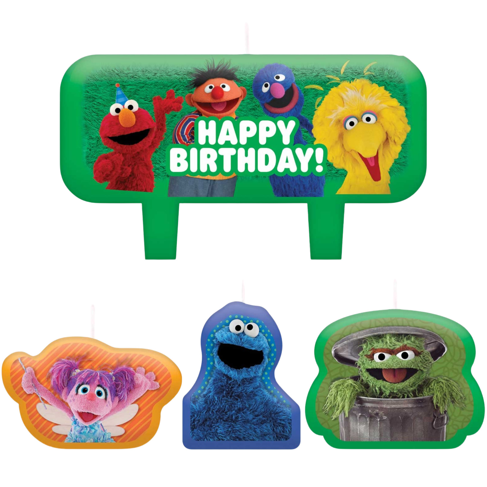 Sesame Street Happy Birthday Candles (Set of 4) 