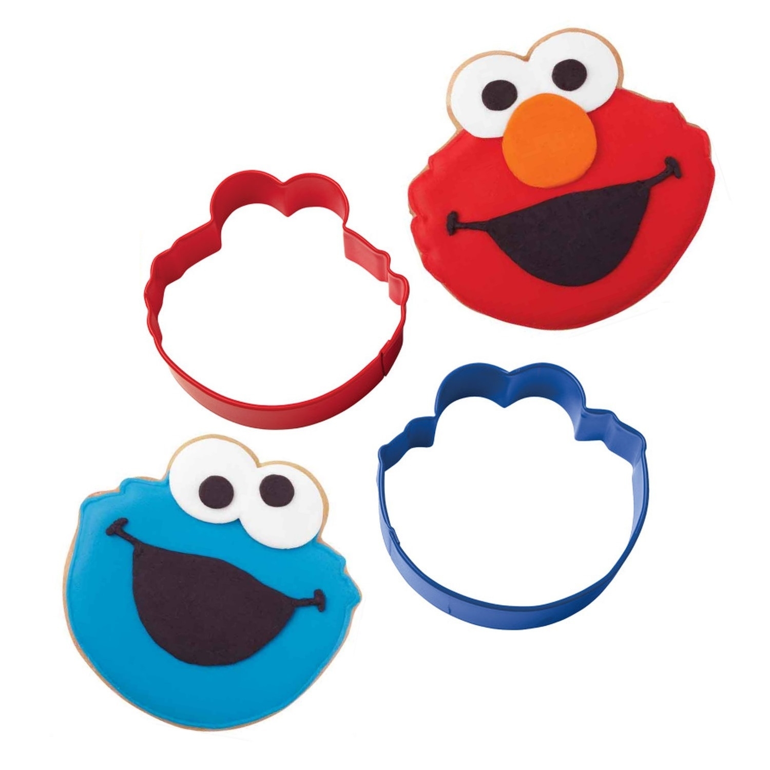 Sesame Street Cookie Monster and Elmo Cookie Cutter Set