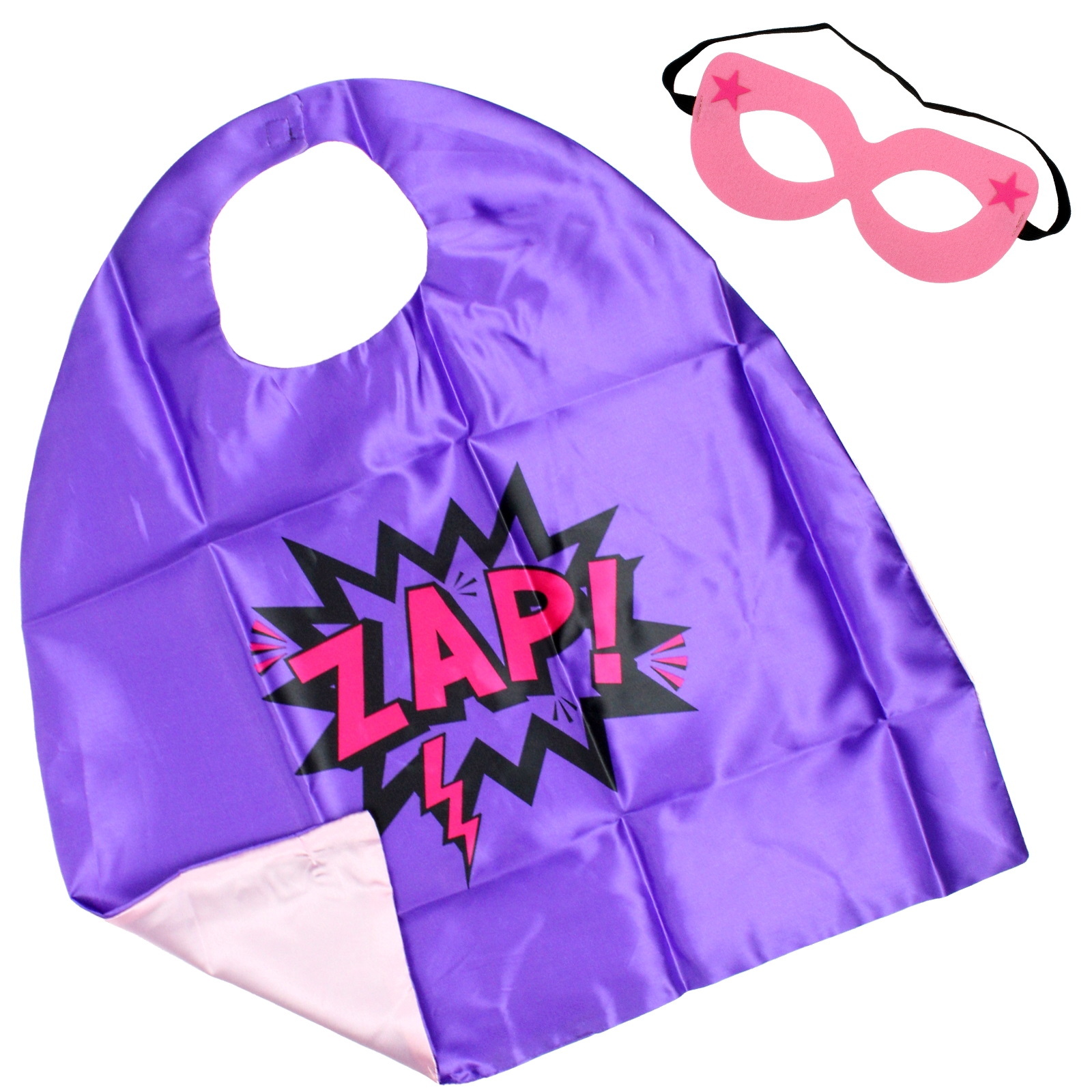 Superhero Mask and Cape Set - Purple