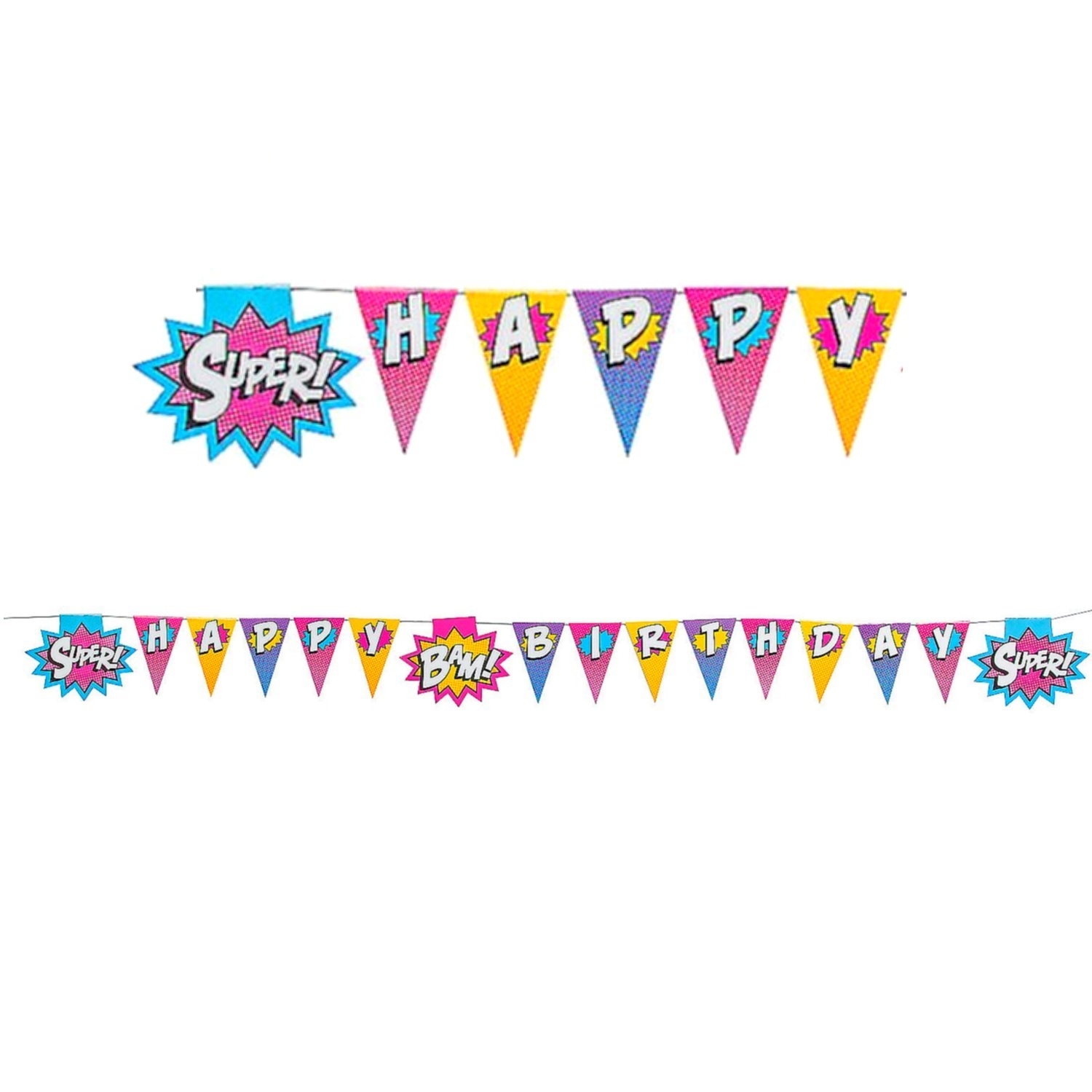 Superhero Girl Pennant Banner