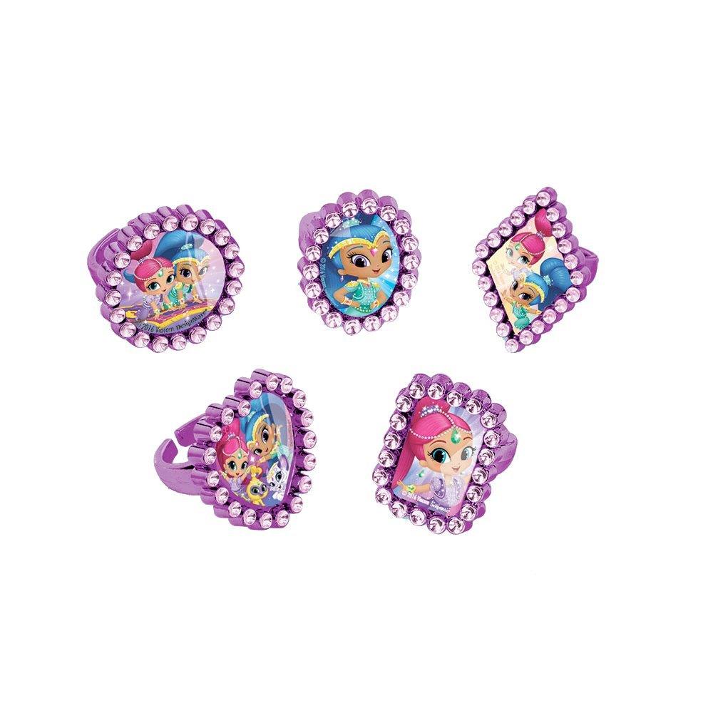 Shimmer & Shine Child Adjustable Jewel Ring Favours Pack of 18