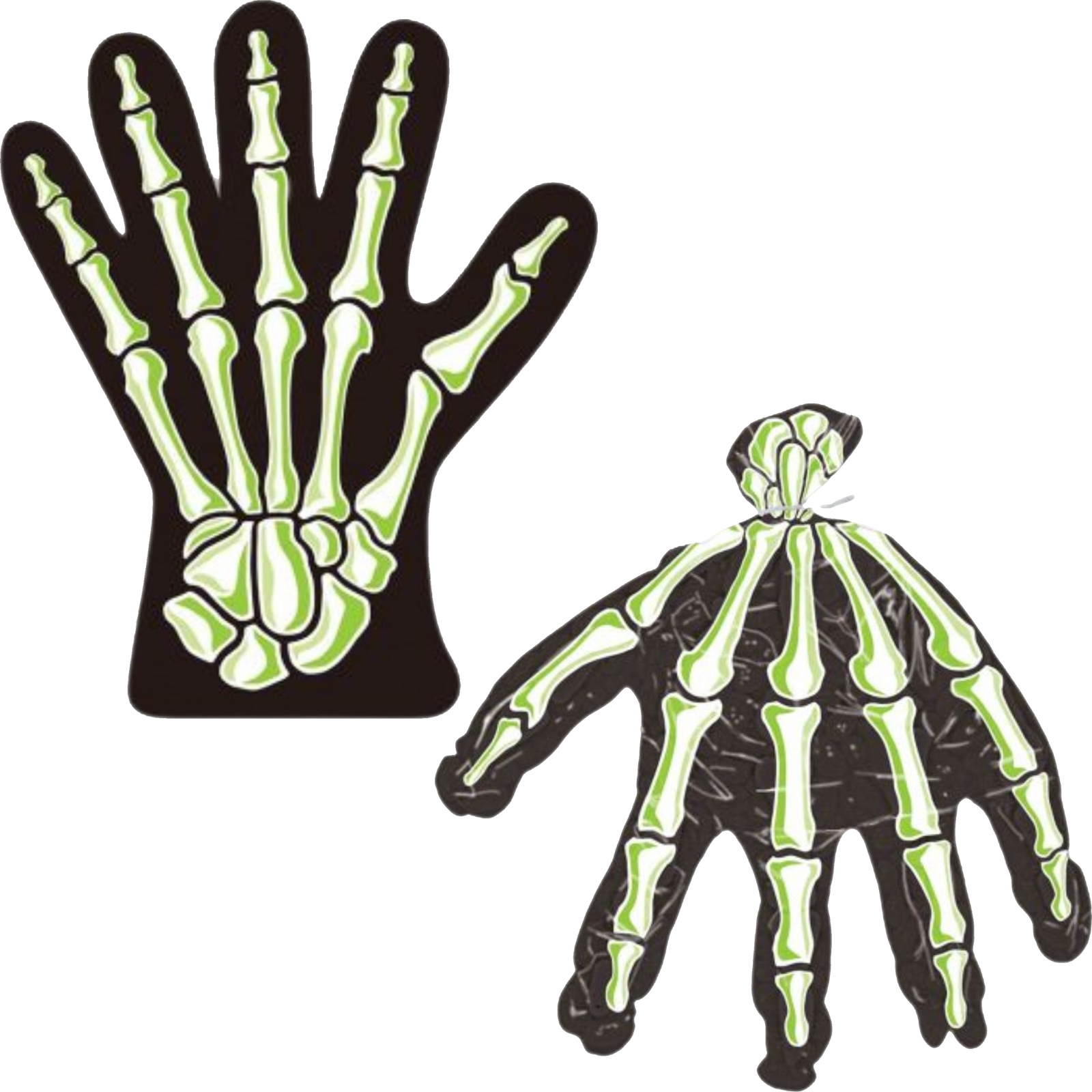 Skeleton Hands Plastic Lolly/Treat Bags (Pack of 10)