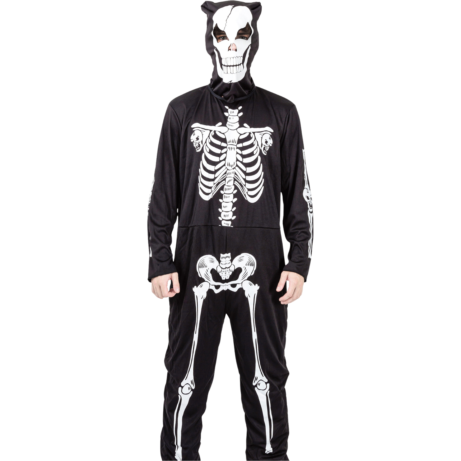 Adult Skull & Bones Skeleton Costume One Size 