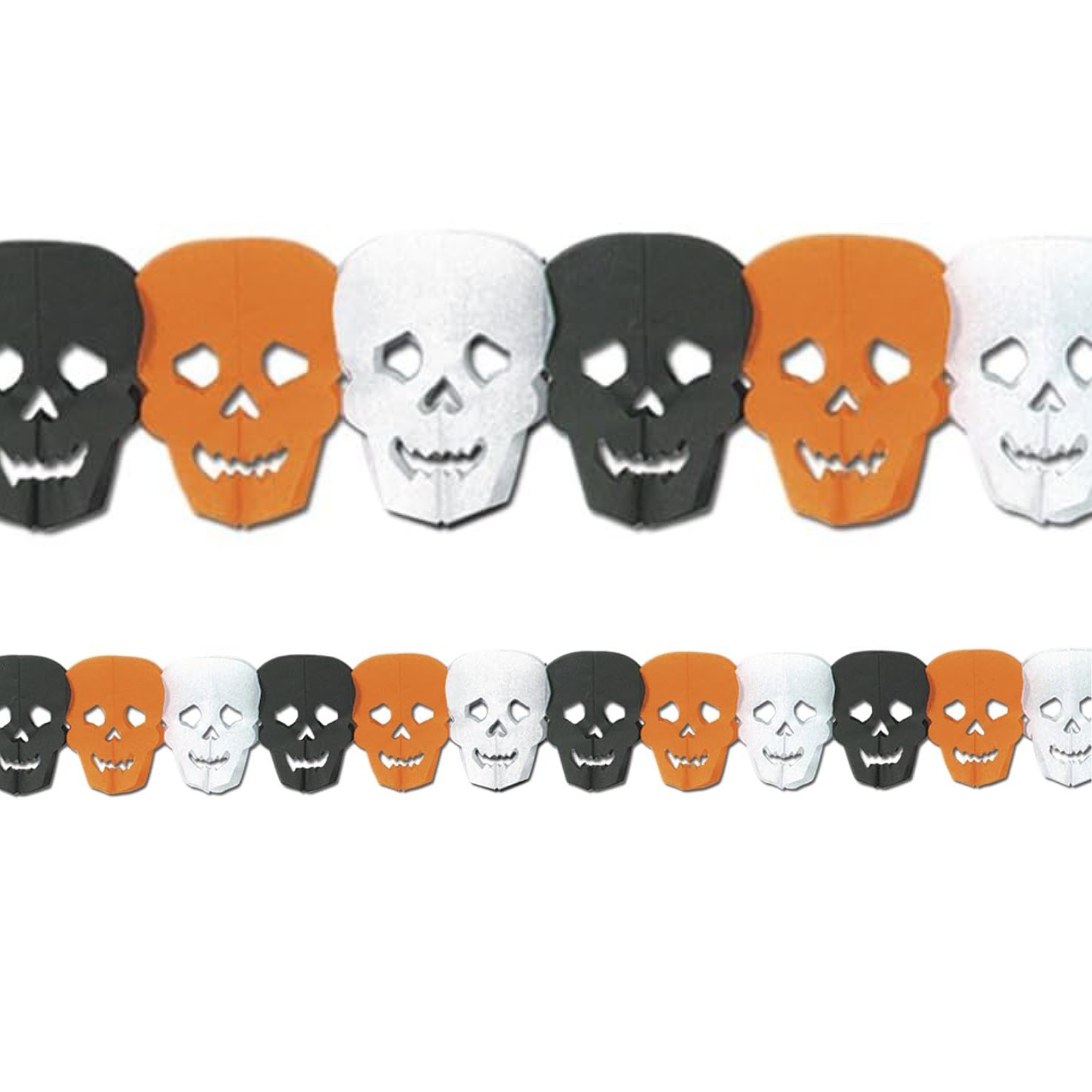 Halloween Skull Tissue Garland Banner 