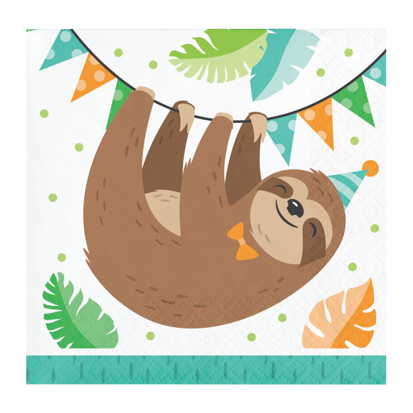 Sloth Party Small Paper Napkins / Serviettes (Pack of 16)