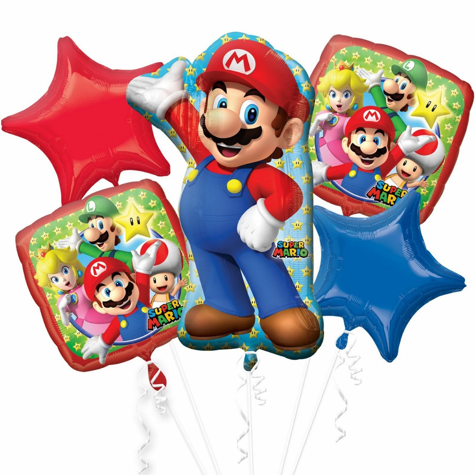 Super Mario Bros. Helium Balloon Bouquet