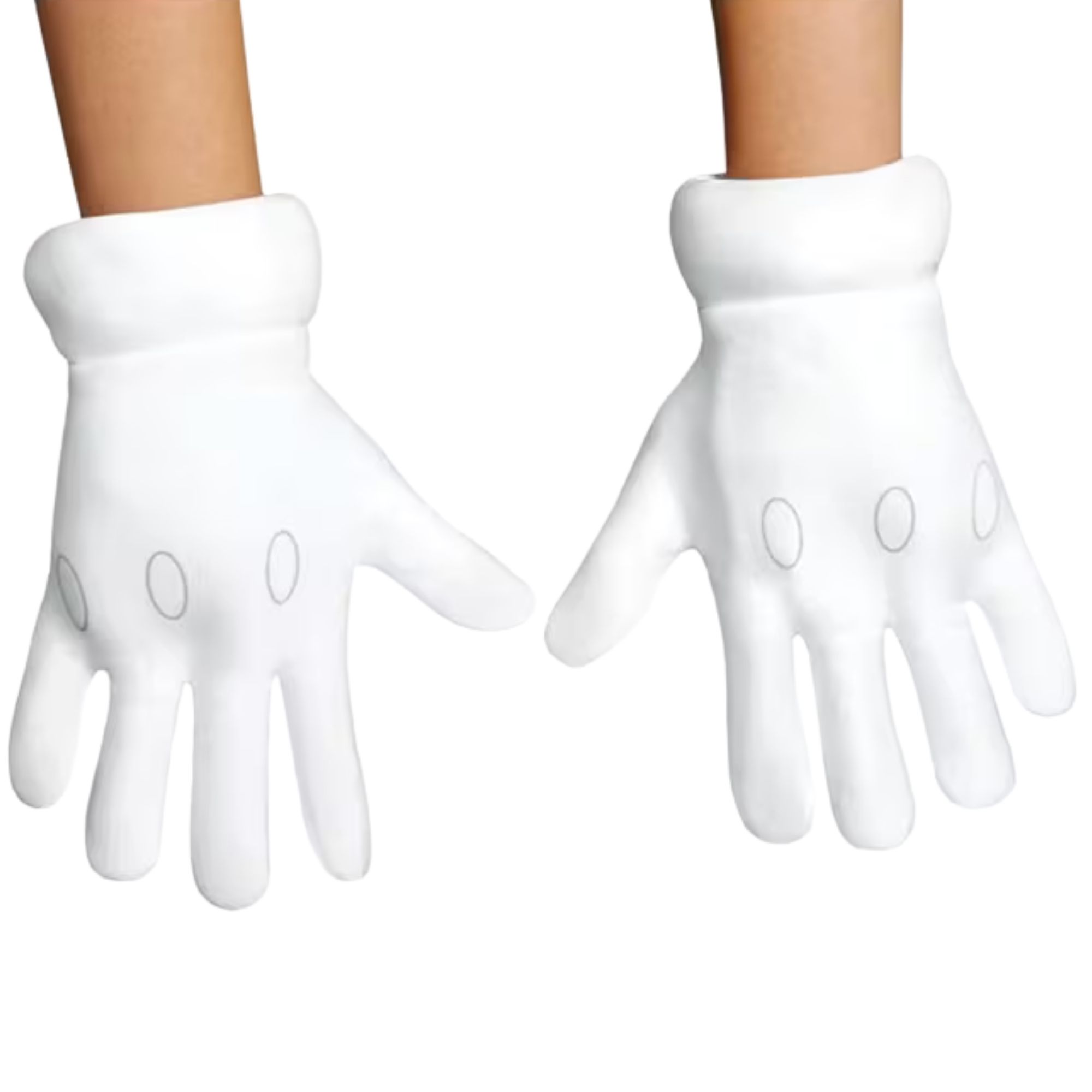 Kids White Super Mario Bros Gloves