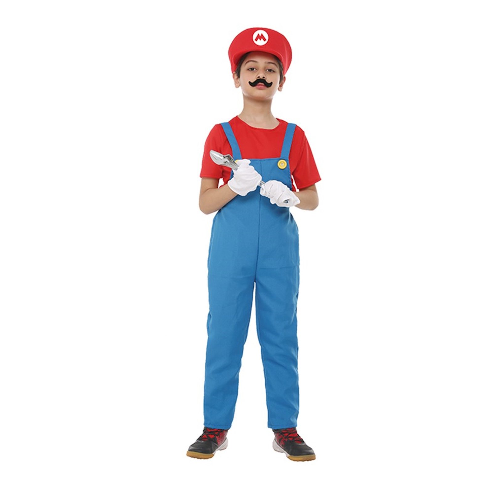 Red Plumber Kids Costume