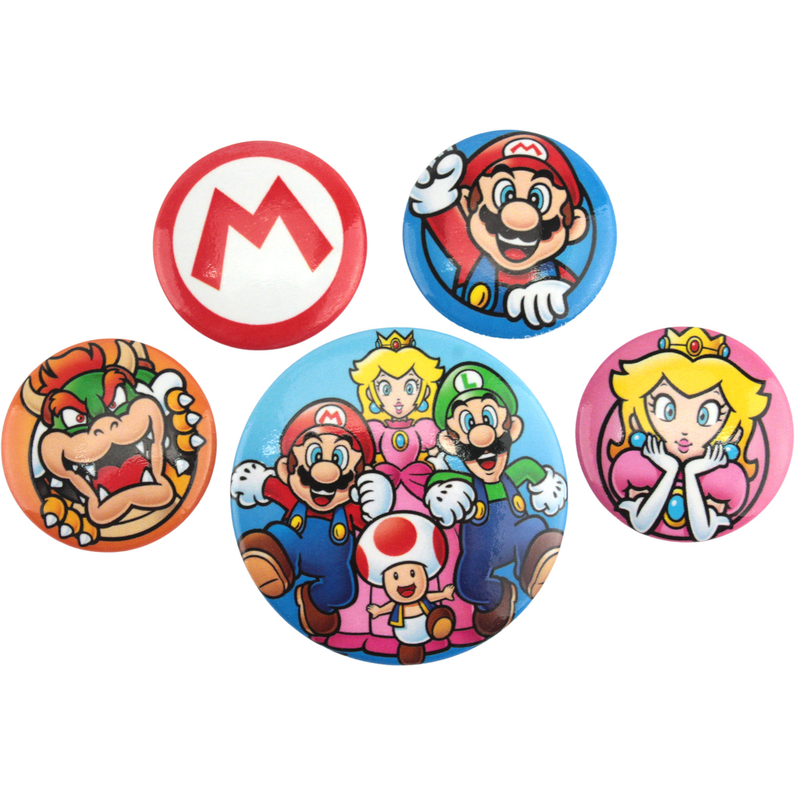 Super Mario Badges (Pack of 5)