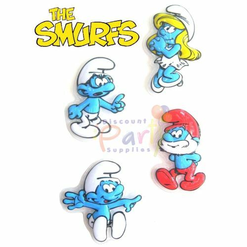 Smurfs Cake Toppers Decorations (Set of 4)