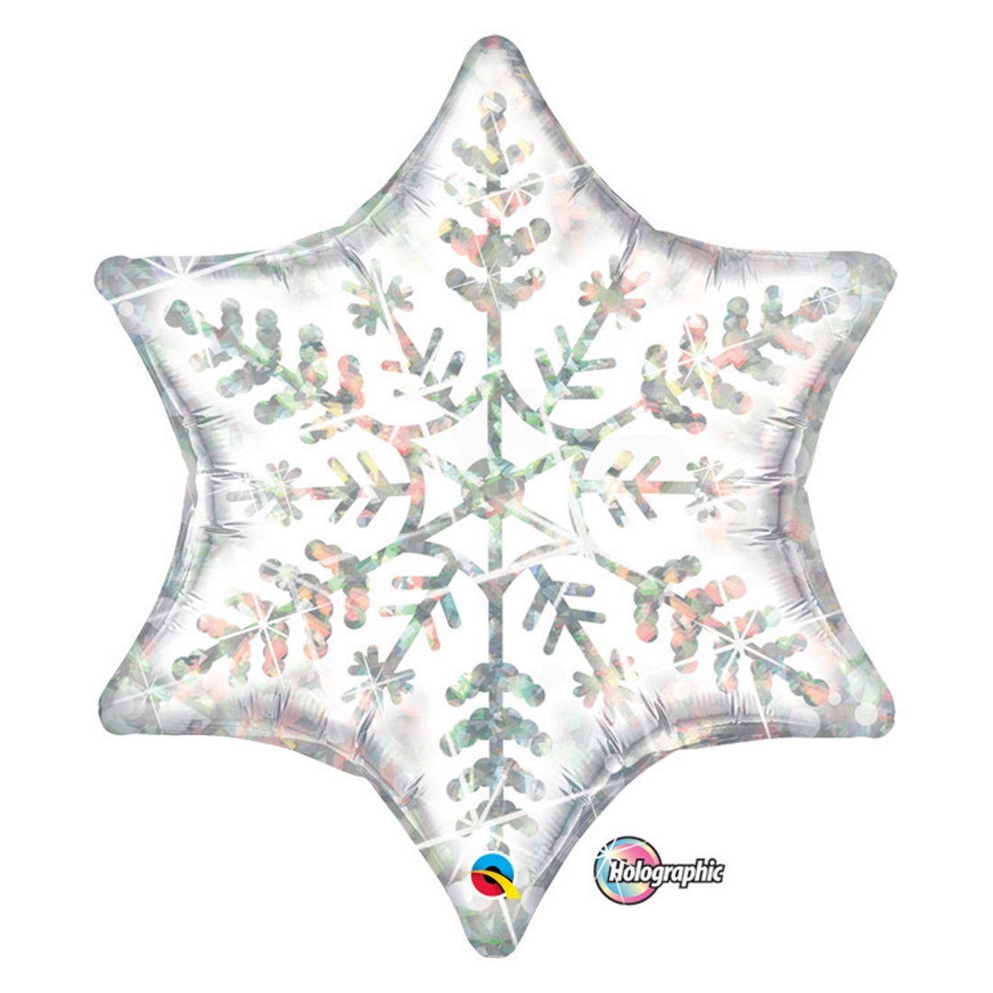 Dazzling Snowflake Holographic Helium Balloon