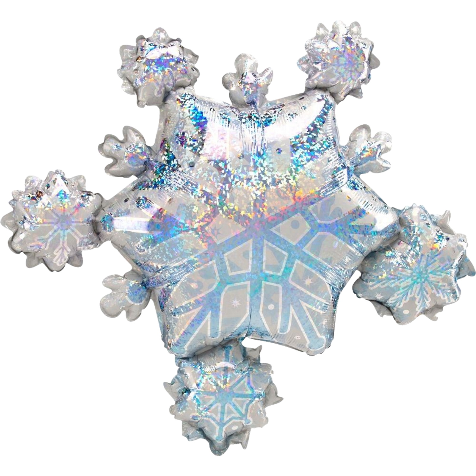 Snowflake Cluster Holographic Supershape Foil Balloon 81cm 